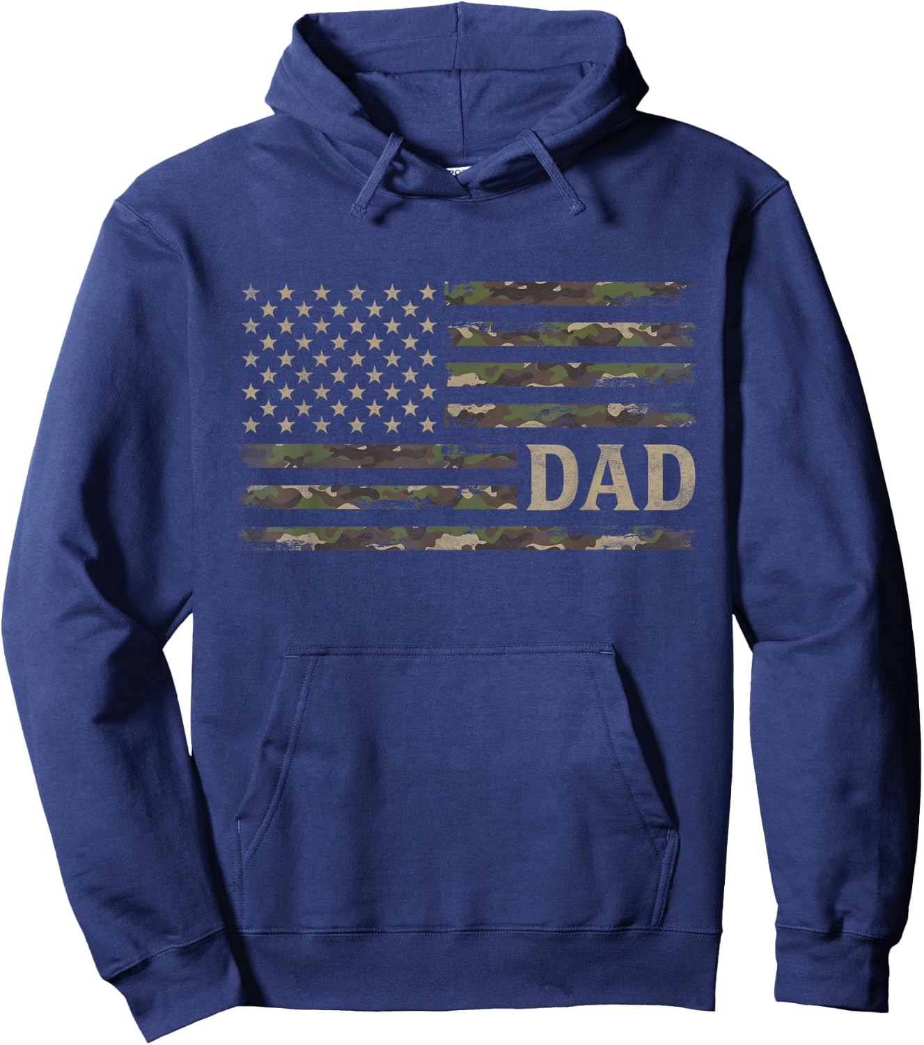Camo Dad Camourflage USA Flag Fathers Day Hoodie - Hoodie | Navy