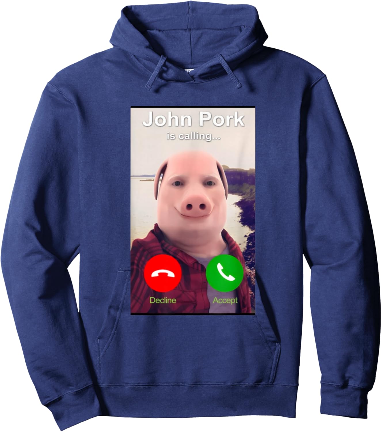 Meme Funny Genz by John Pork , Black, S Hoodie - Hoodie | Navy