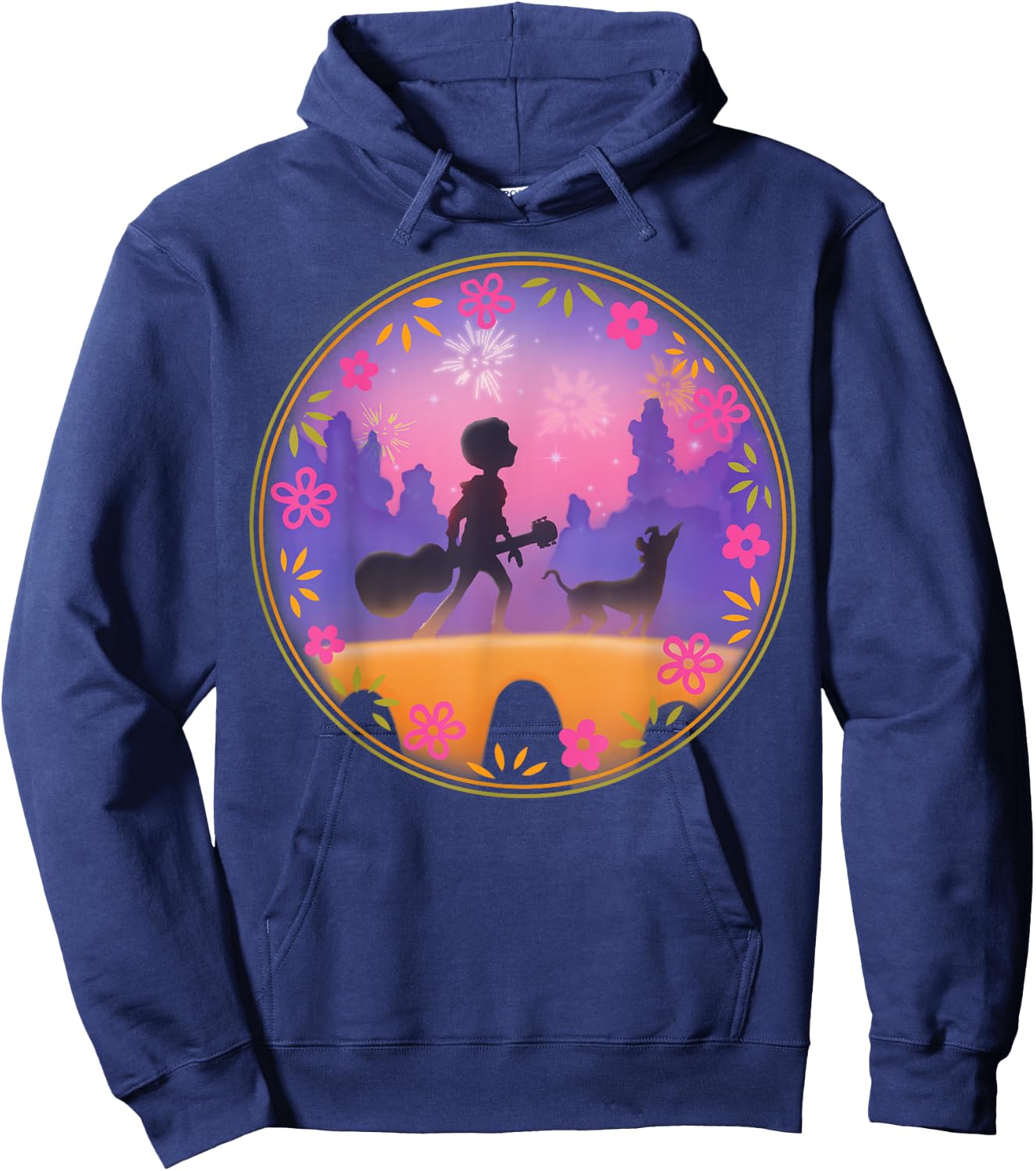 Disney Pixar Coco Miguel Dante Bridge Fireworks Hoodie - Hoodie | Navy