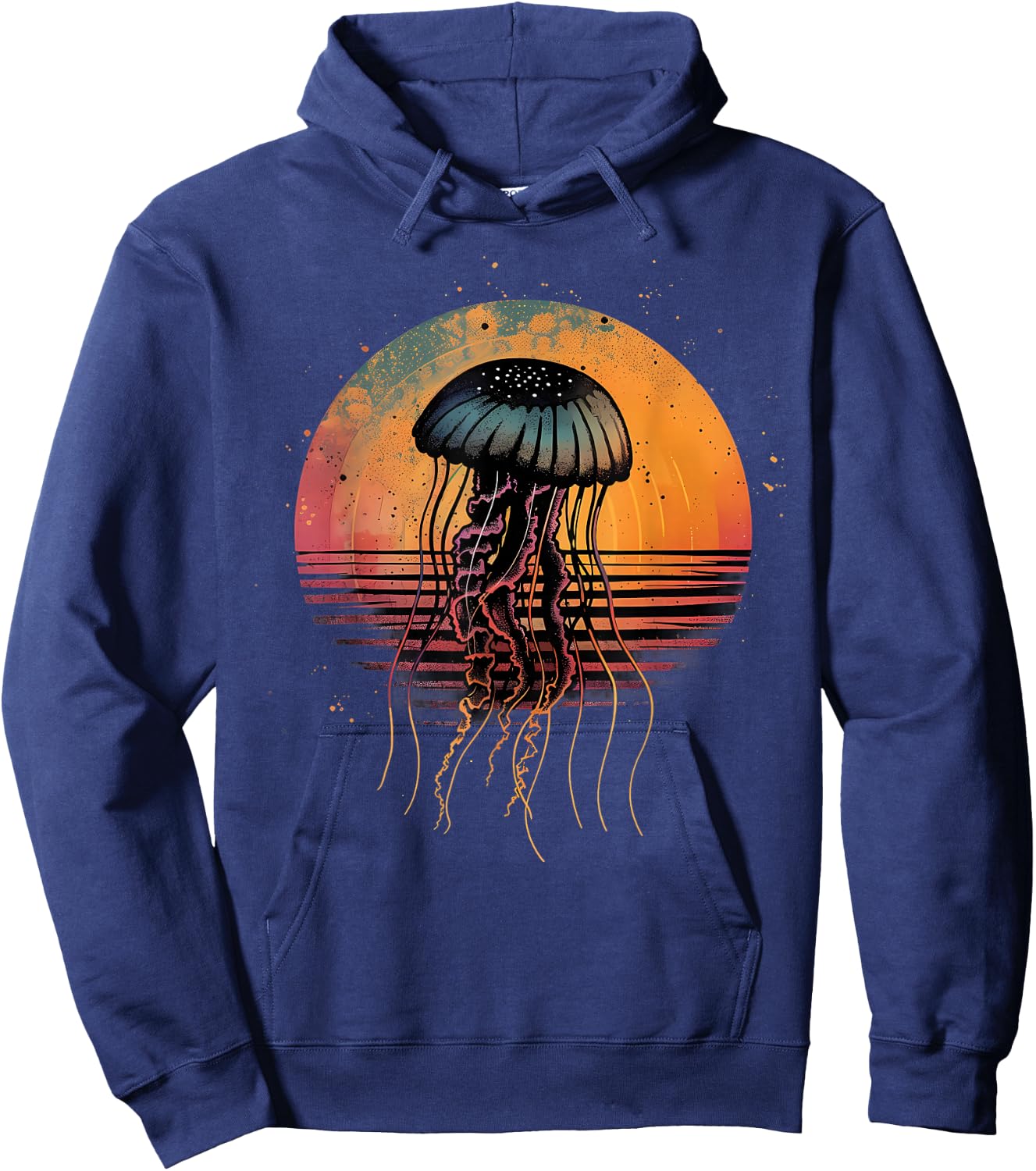 Jellyfish Ocean Sea Jellyfish Sunset Sea Ocean Animal Lover Hoodie - Hoodie | Navy
