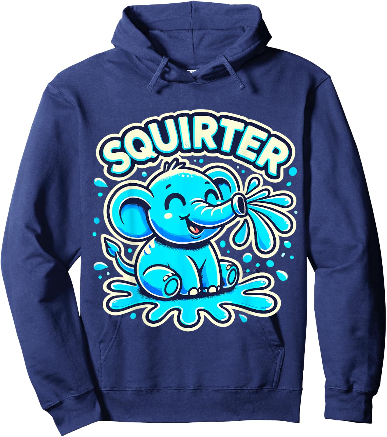 Squirter Elephant Summer Hoodie - Hoodie | Navy