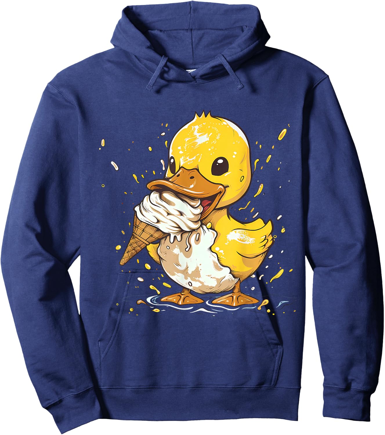 Rubber Duck Rubber Duckie Ice Cream Party Ice Cream Lover Hoodie - Hoodie | Navy