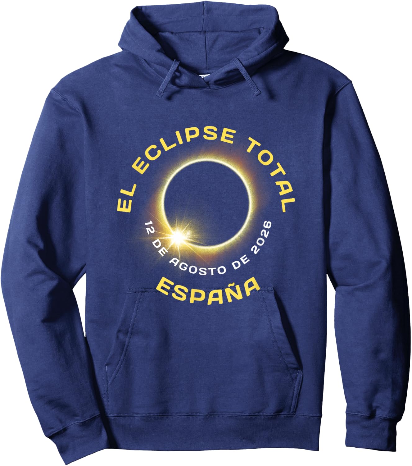 Espana Espagne Totalité de l'éclipse Solaire 12 août 2026 Hoodie - Hoodie | Navy