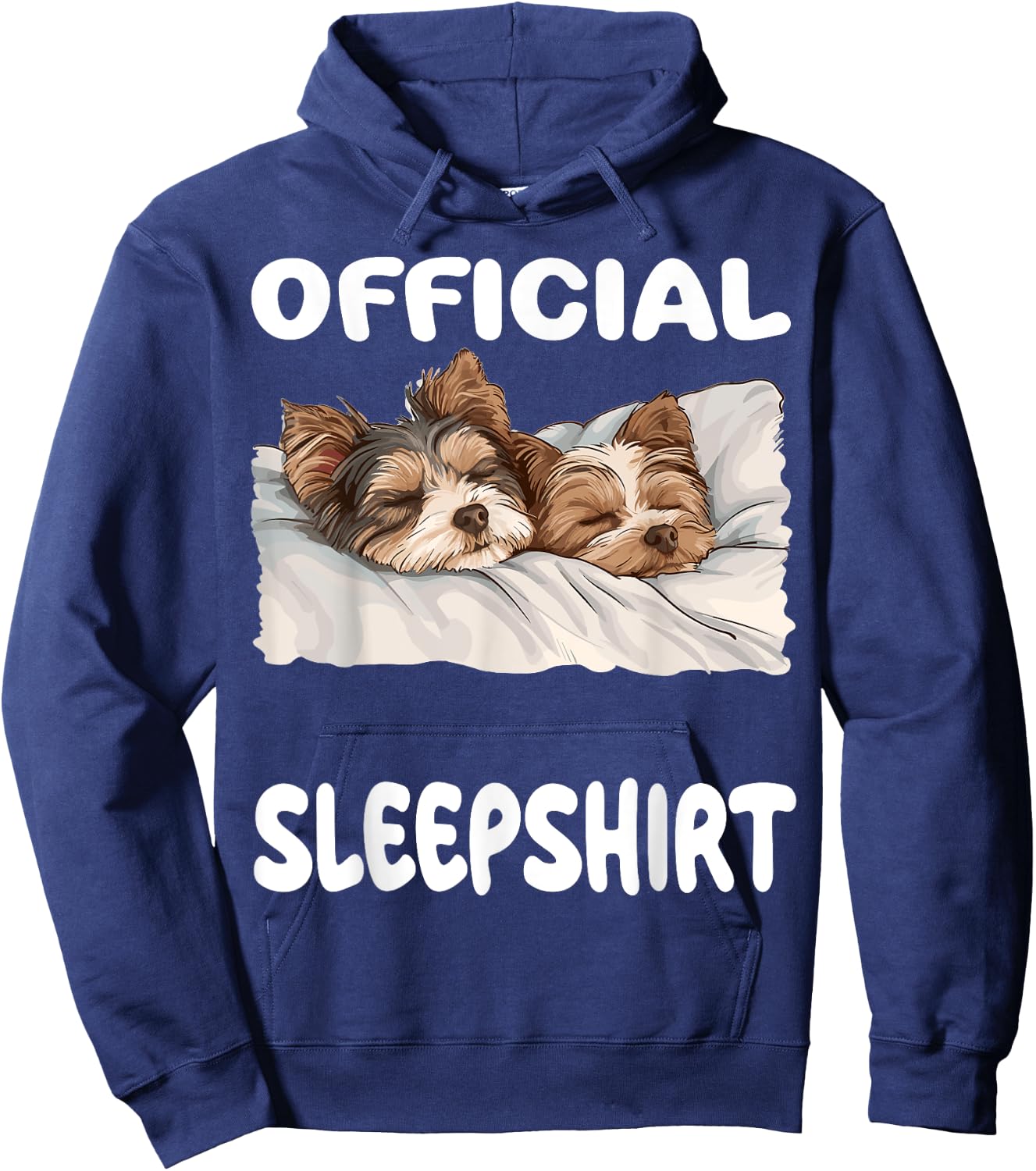 Biewer Terrier Dog Official Sleepshirt Pajamas Nightgown Men Women Girls Kids Hoodie - Hoodie | Navy