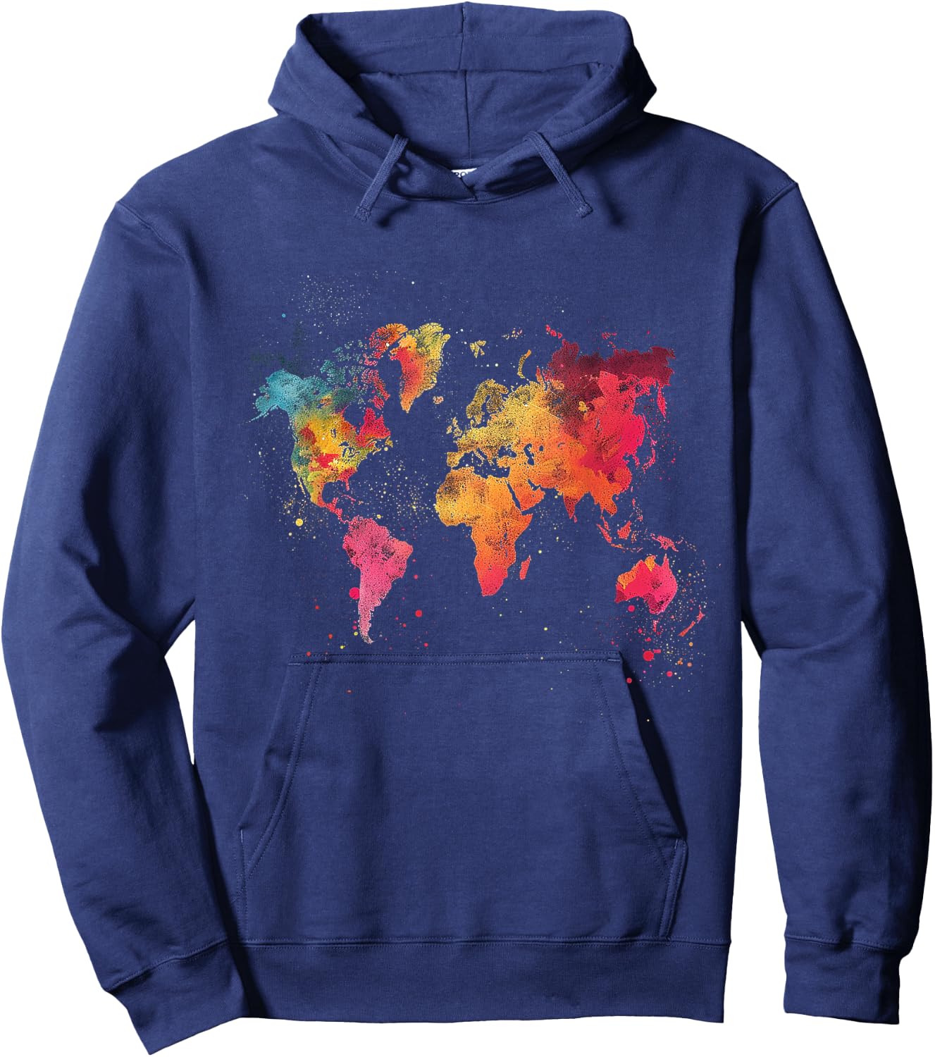 World Map Hoodie - Hoodie | Navy