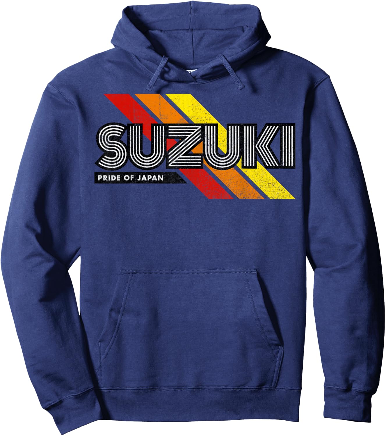 Suzuki Family Name Japanese Retro Vintage , Black, S Hoodie - Hoodie | Navy