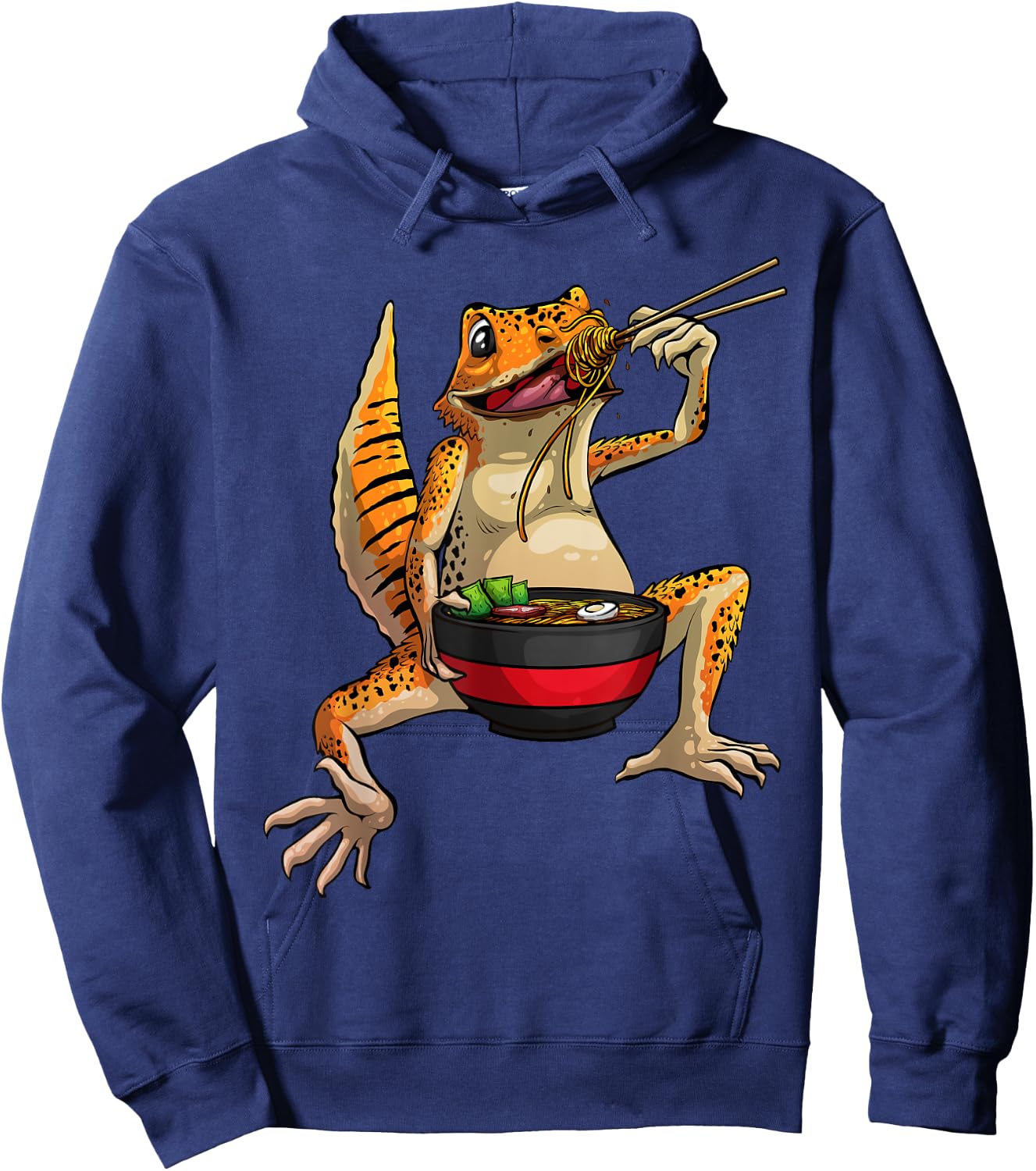 Best Leopard Gecko Women Lizard Reptile Ramen Food Hoodie - Hoodie | Navy