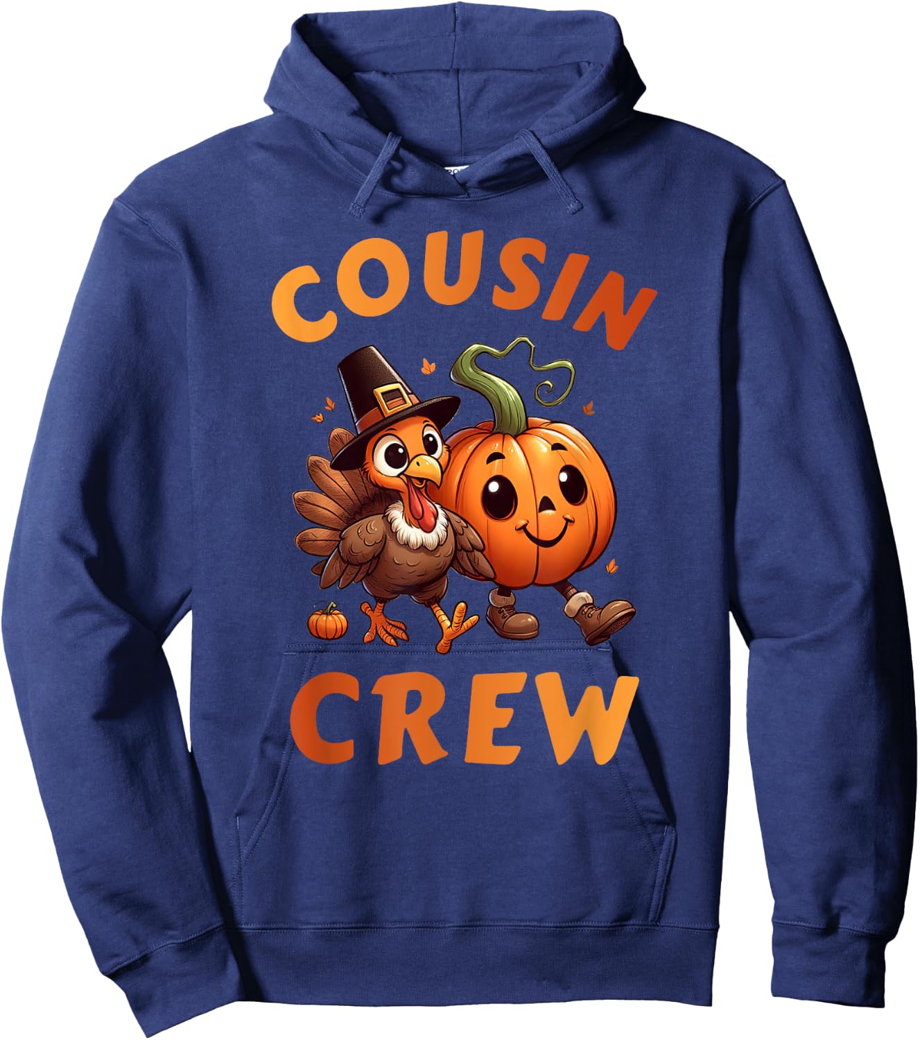 Cousin Crew Thanksgiving Family Matching Turkey Day Fall Hoodie - Hoodie | Navy
