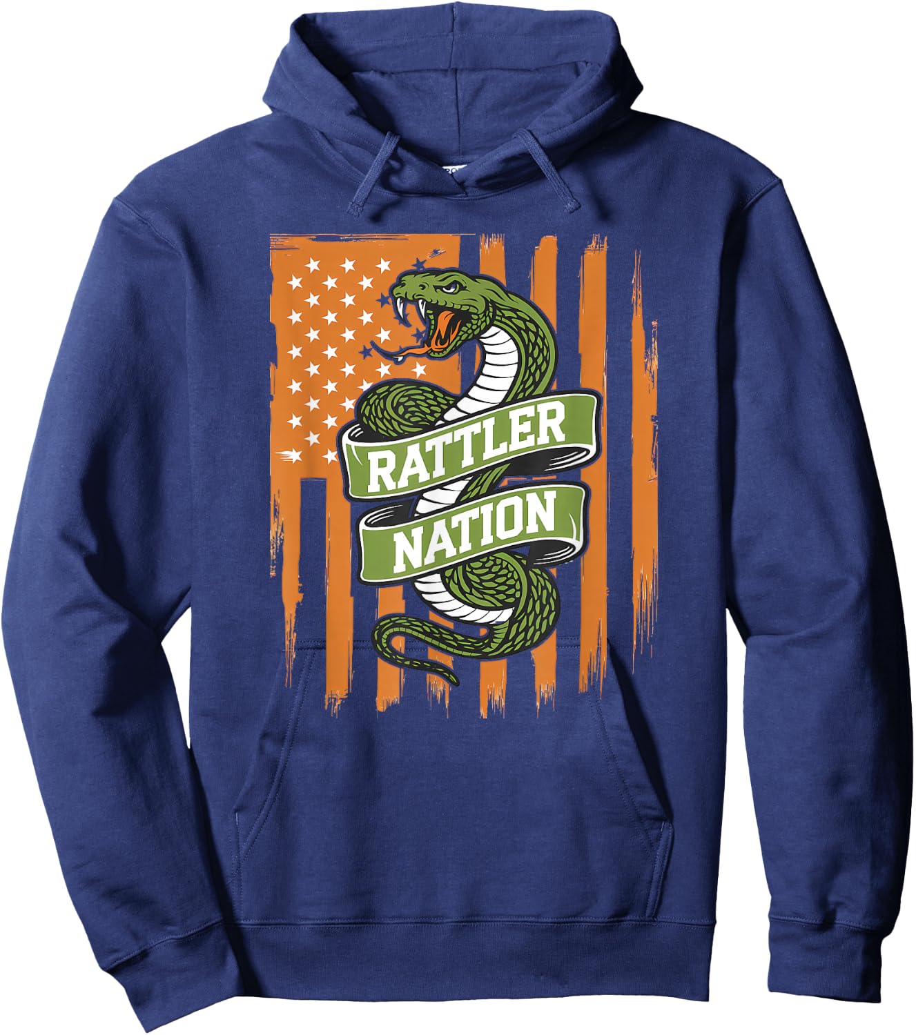 Rattler Nation - Patriotic Snake Hoodie - Hoodie | Navy
