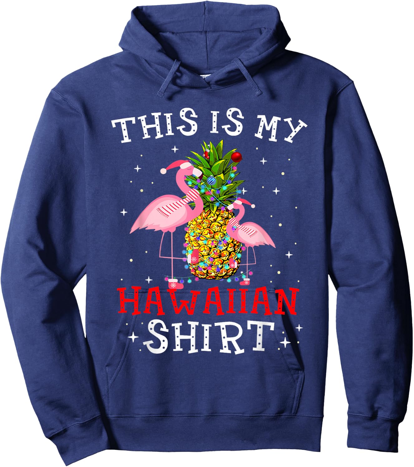 Flamingo This Is My Hawaiian Shirt Tropical Party Women Girl Hoodie - Hoodie | Navy