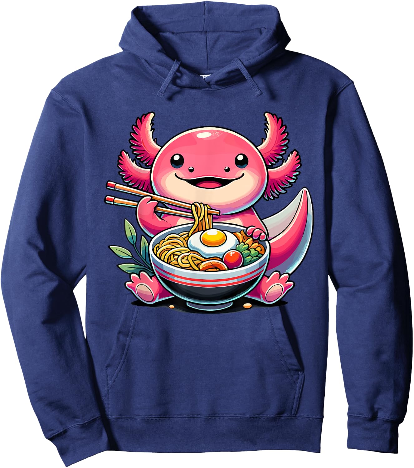 Axolotl Ramen Noodles for Girls & Kids | Anime kawaii, Axolotl Hoodie - Hoodie | Navy