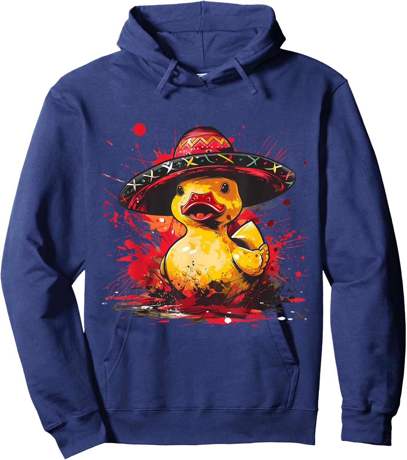 Rubber Duck Mexican Sombrero Cinco De Mayo Rubber Duckie Hoodie - Hoodie | Navy