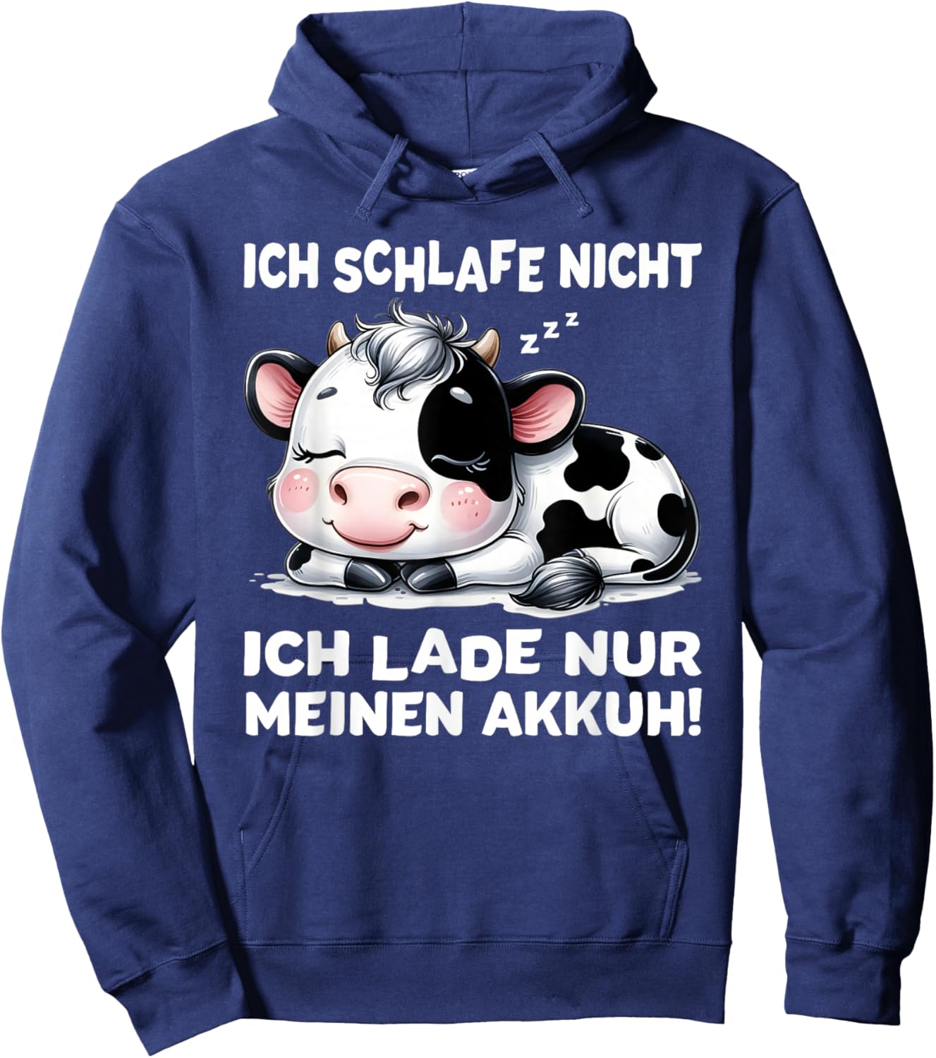 Cow Gifts Women Men Work Colleagues Tired Cow , black Hoodie - Hoodie | Navy