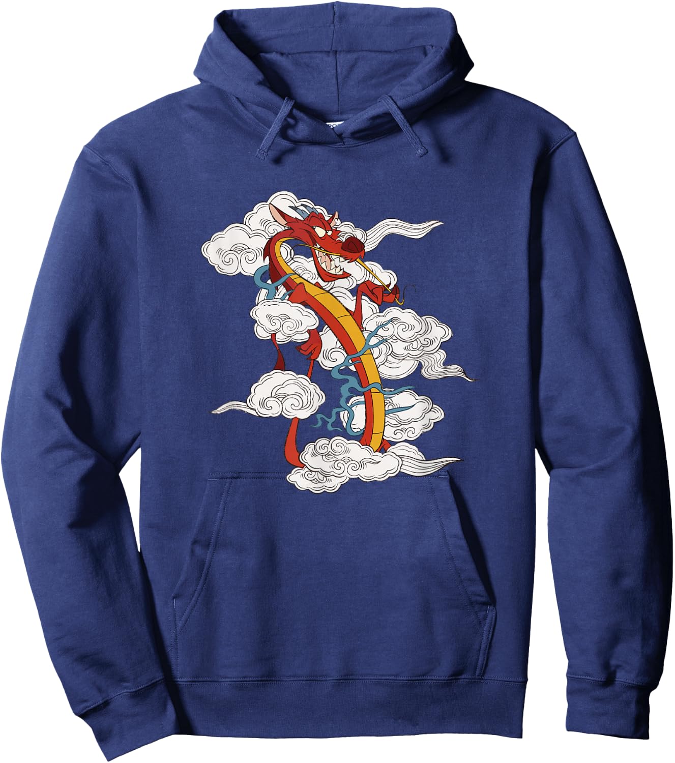 Disney Mulan Chinese New Years Sassy Mushu Clouds Portrait Hoodie - Hoodie | Navy