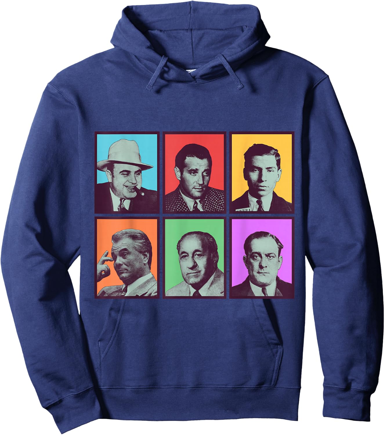 American Gangsters Mafia Bosses Small Hoodie - Hoodie | Navy
