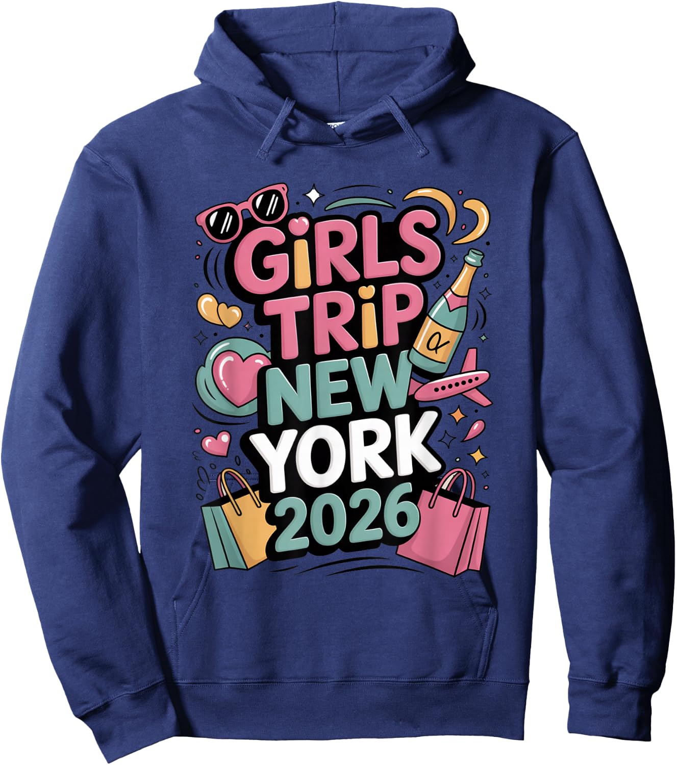 Girls Trip New York 2026 Fun Travel Style Hoodie - Hoodie | Navy