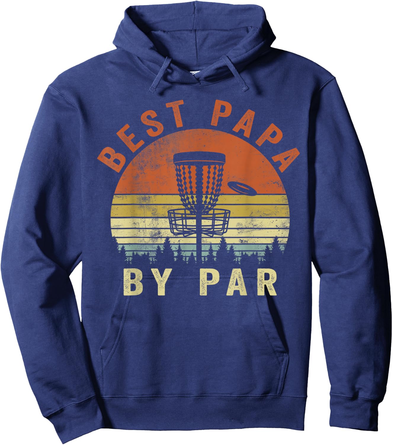 Funny Best Papa By Par Disc Golf Grandpa Father's Day Men Hoodie - Hoodie | Navy