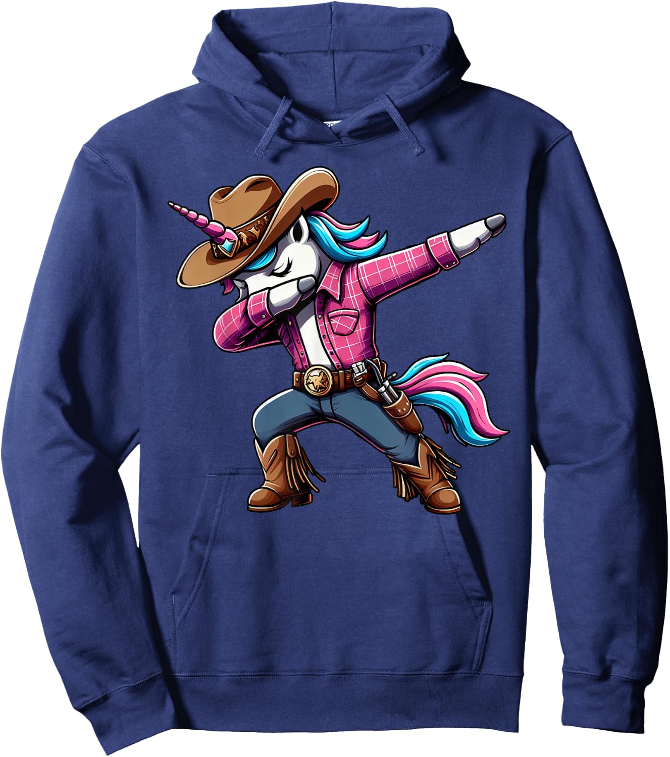 Halloween Dabbing Cute Cowboy Unicorn Apparel for Kids Boys Hoodie - Hoodie | Navy