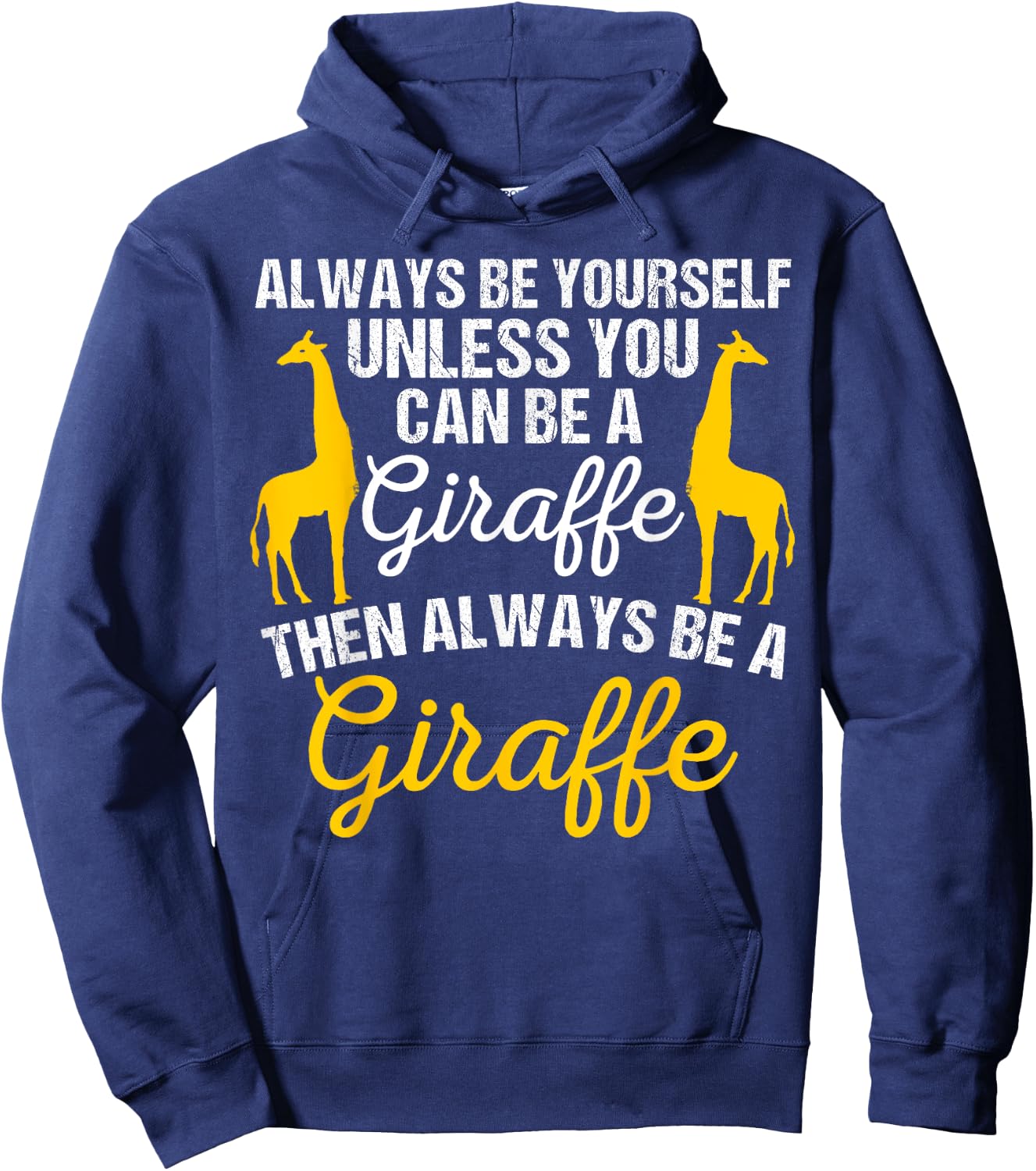 Cute Giraffe Design Women Adult Safari Giraffe Lover Hoodie - Hoodie | Navy