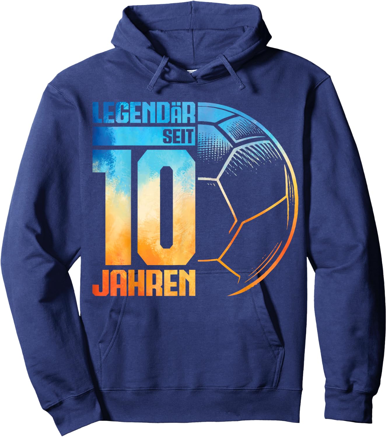10th Birthday Retro Handball Player 10 Years Boy Kids , black Hoodie - Hoodie | Navy