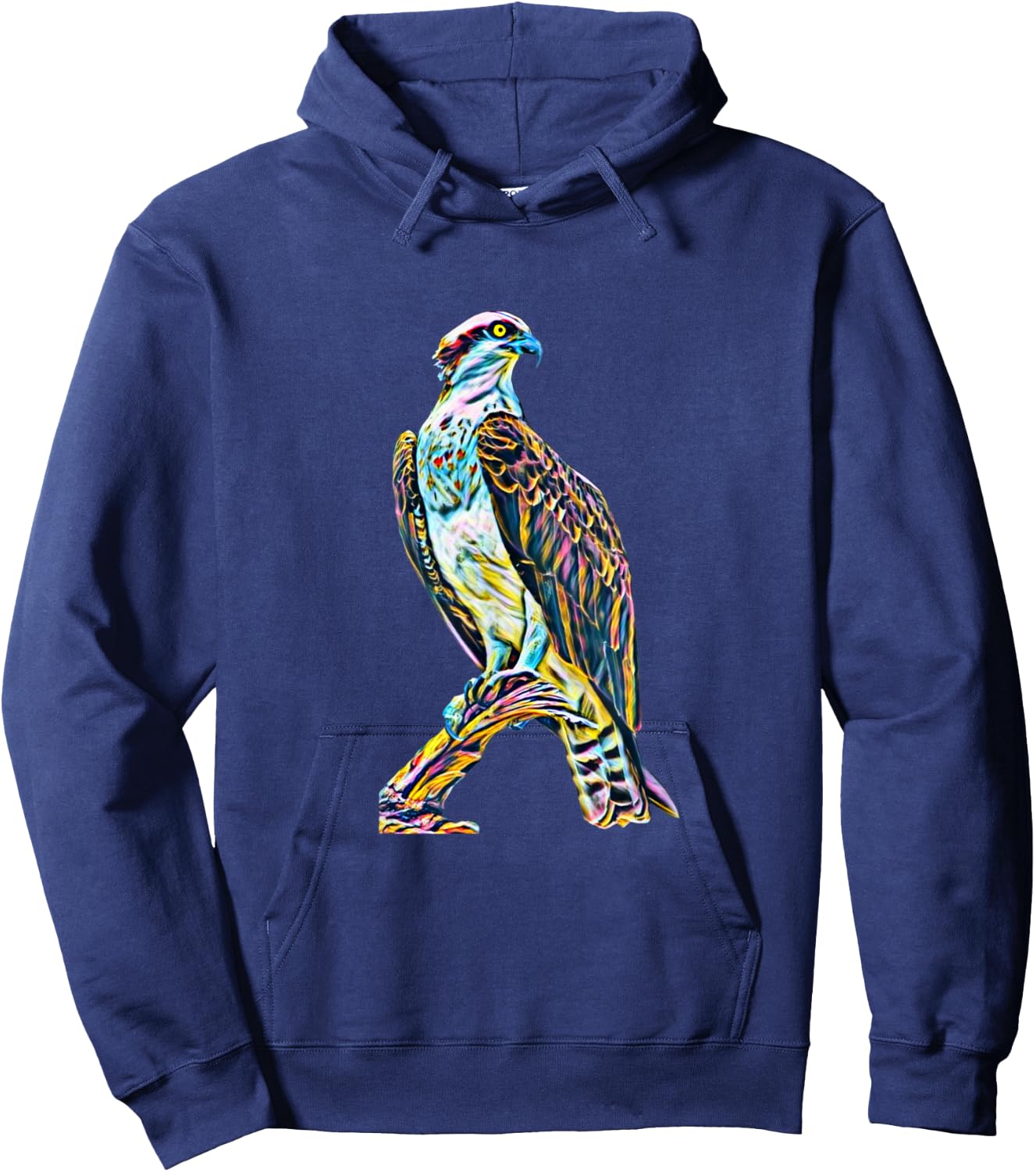 Hawk Bird of Prey Motif Beak Claws Birds colorful Falcon Hoodie - Hoodie | Navy