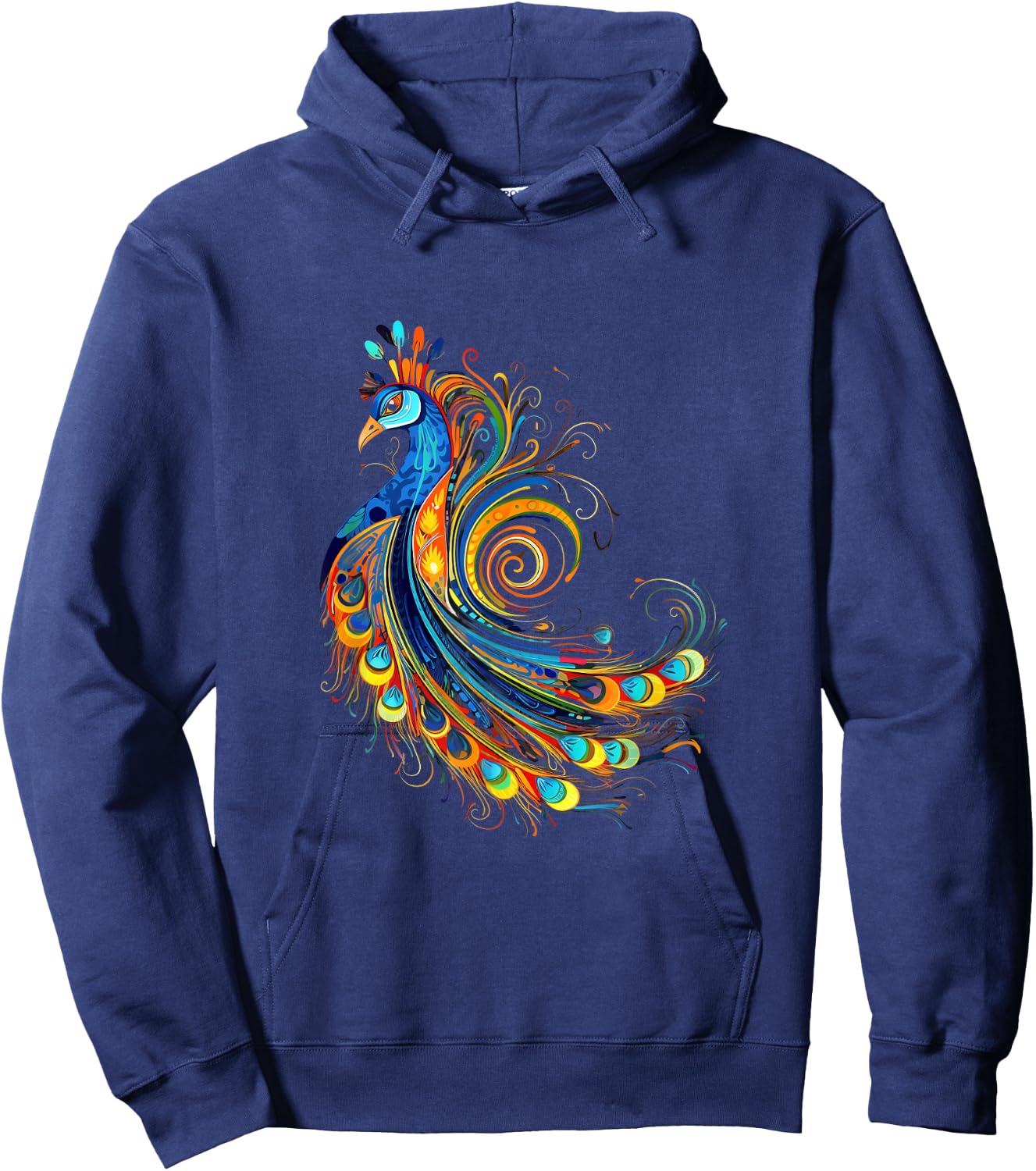 Peacock Indian Tribes Art Indigenous Hoodie - Hoodie | Navy
