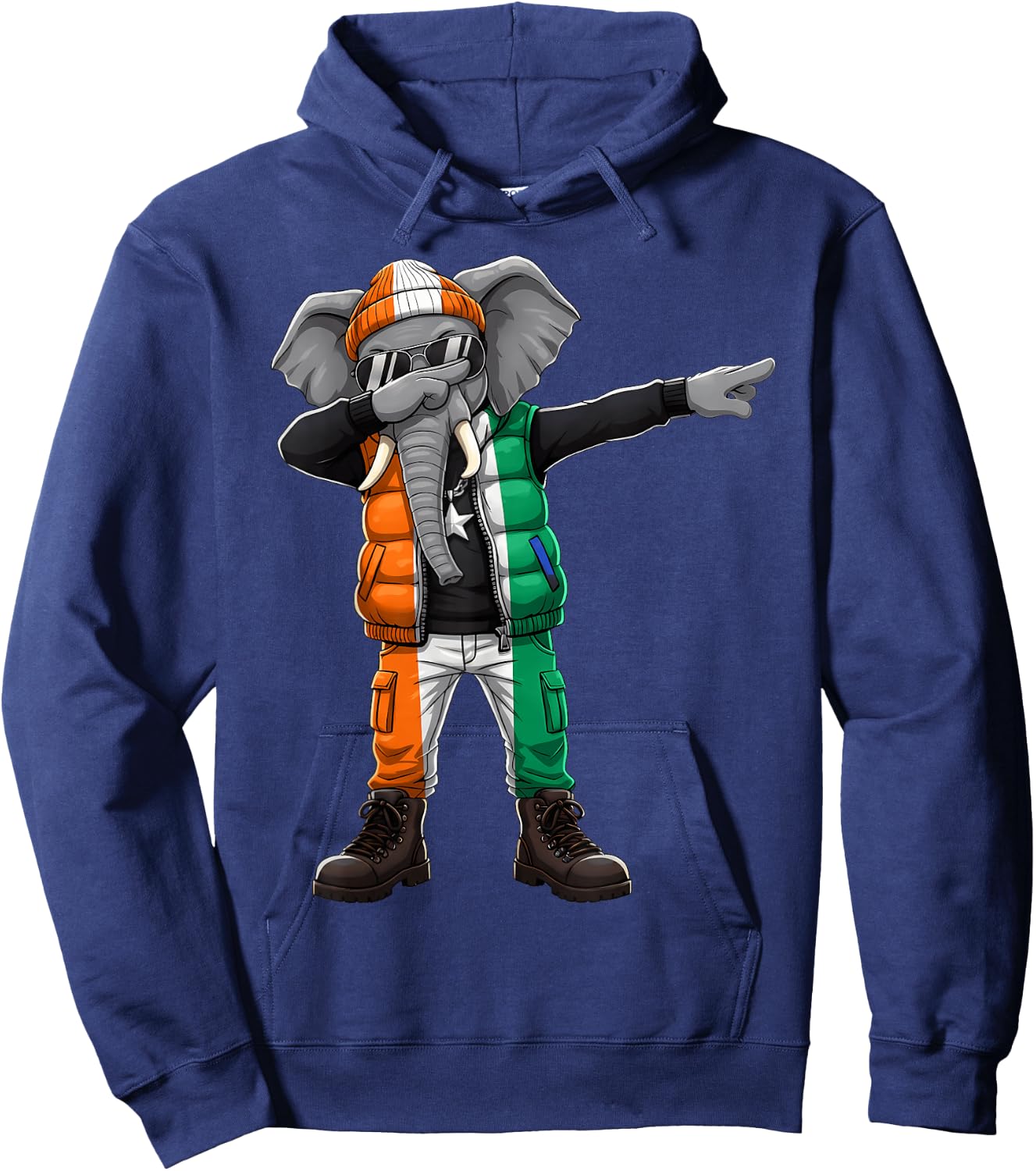 Ivory Coast Roots Elephant Ivorian Flag Cote D'Ivoire Hoodie - Hoodie | Navy