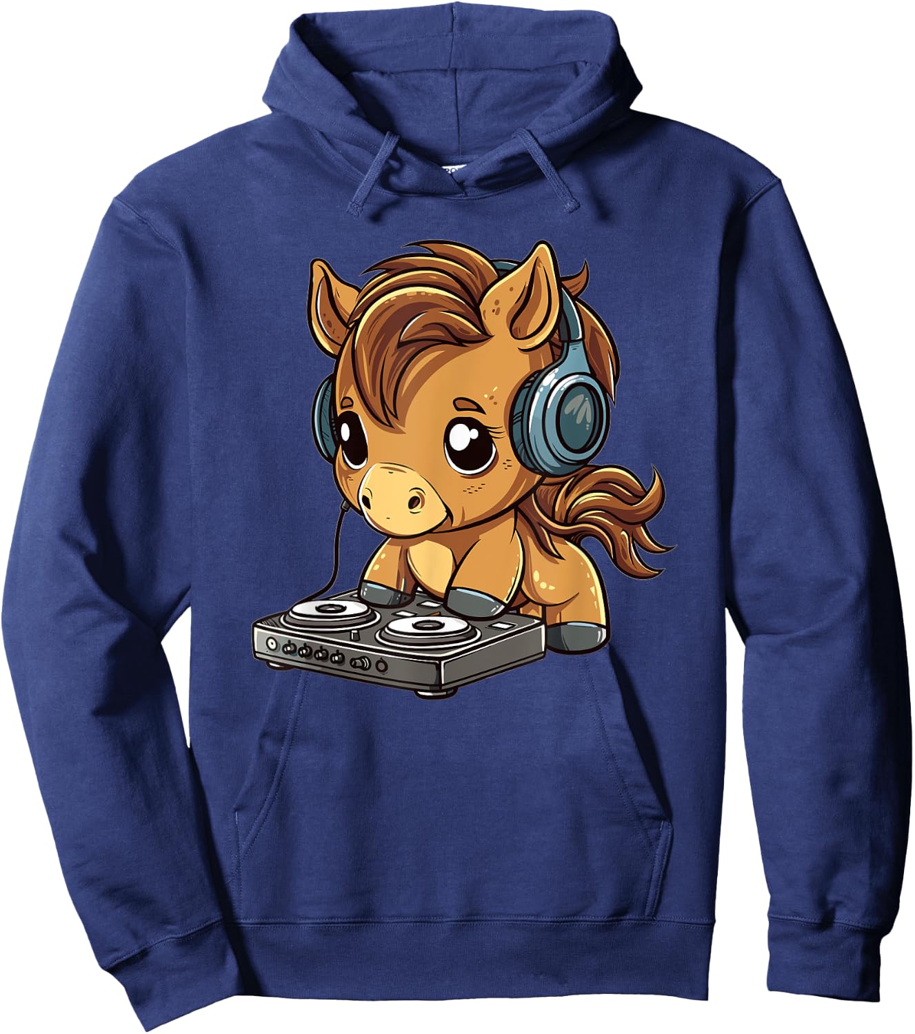 Cute Horse DJ Hoodie - Hoodie | Navy