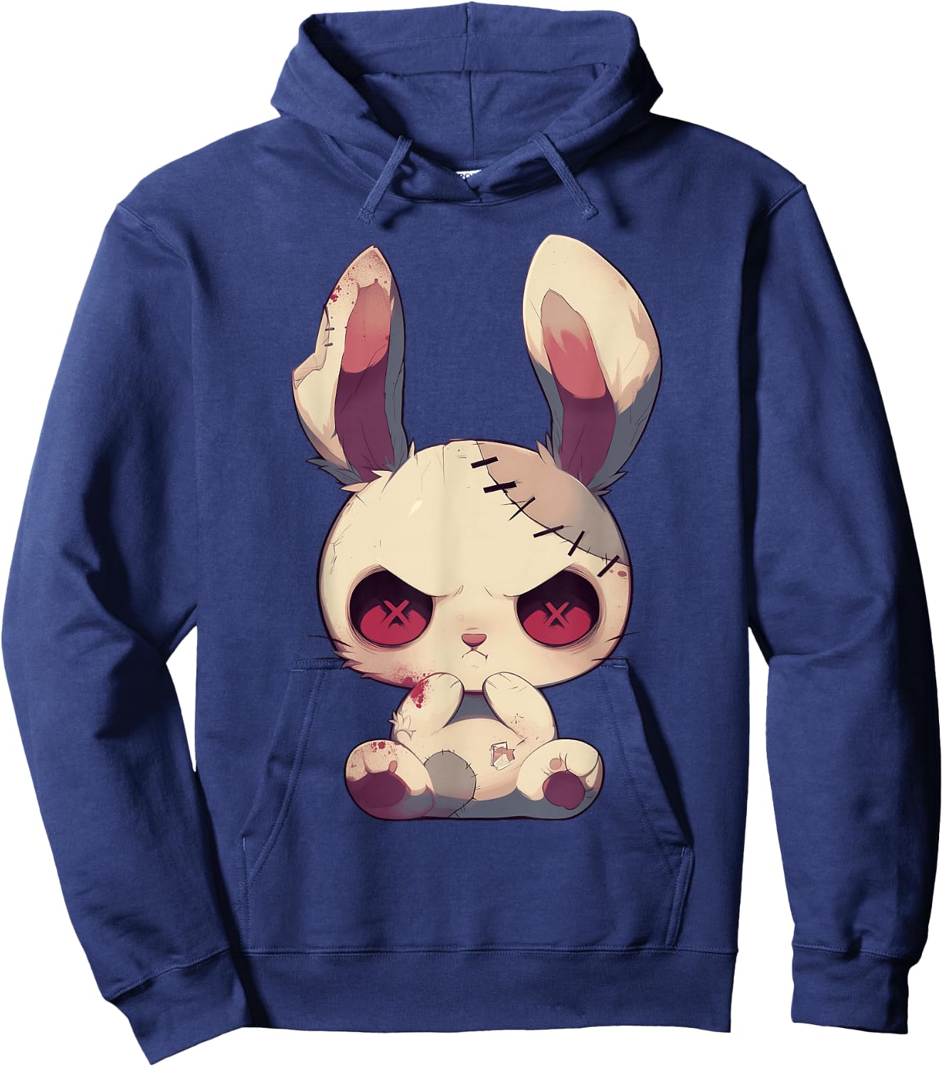 Cute Goth Bunny Doll Gothic Outfit Cute E-Girl Grunge Hoodie - Hoodie | Navy