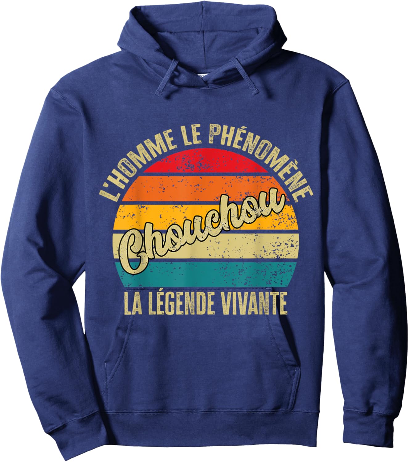 Scrunchie Gift Personalized Humor Man The Legend Living , Black, S Hoodie - Hoodie | Navy