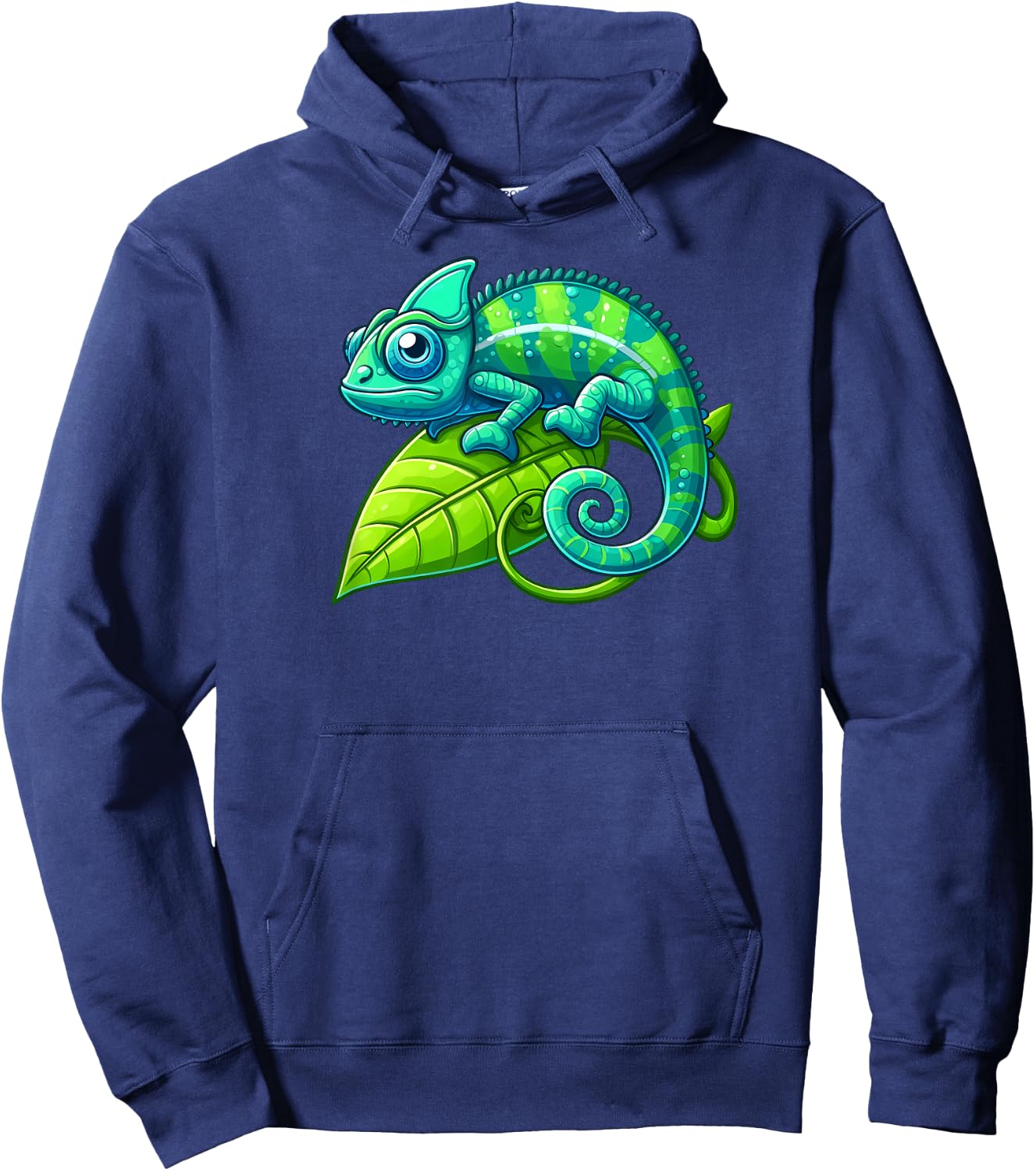 Blue Green Chameleon Hoodie - Hoodie | Navy