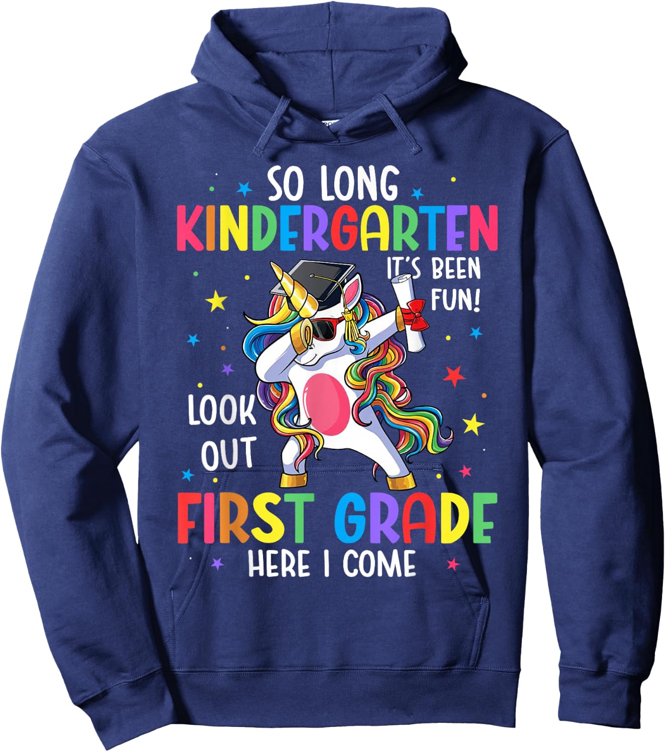 So Long Kindergarten Graduation 1st Grade Here I Come Hoodie - Hoodie | Navy