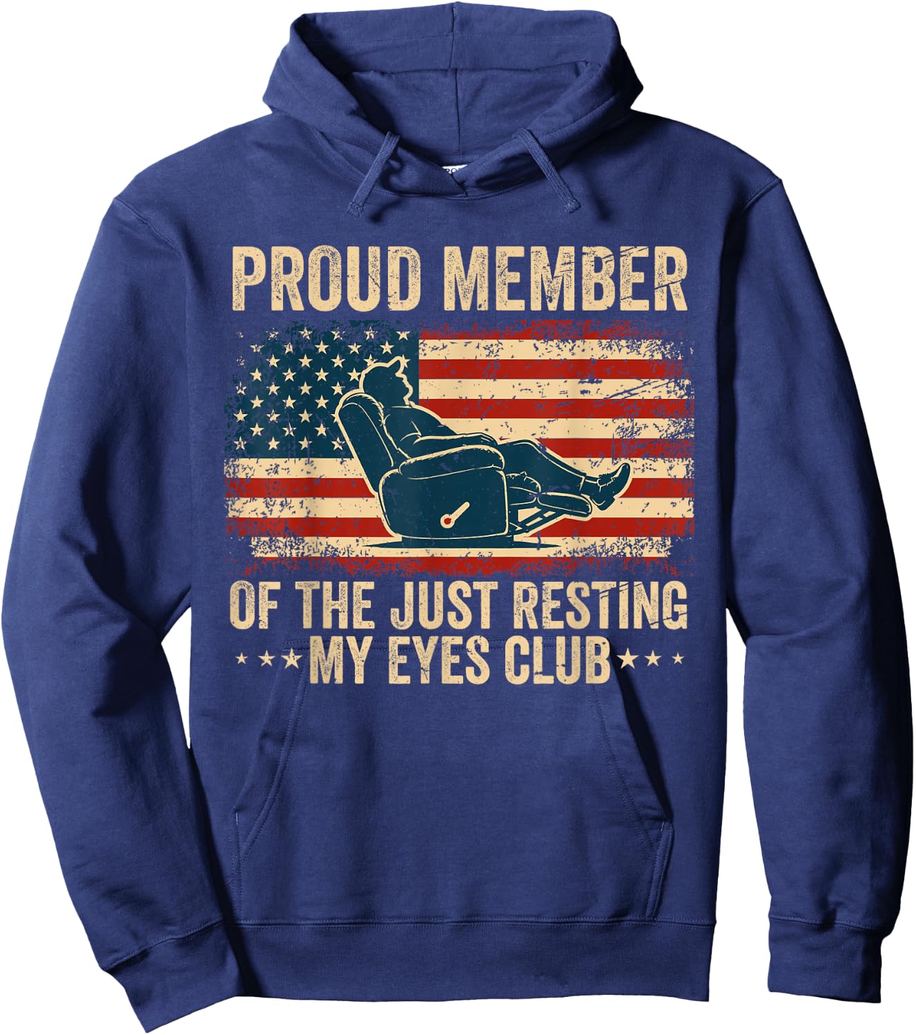 Proud Member of The Just Resting My Eyes Club Father's Day Hoodie - Hoodie | Navy