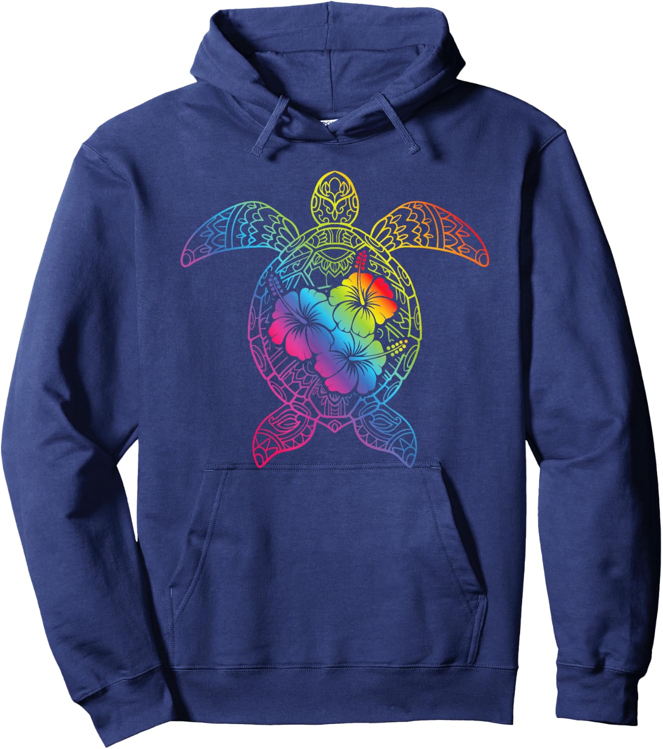 Meeresschildkröte Mandala Schildkröte Tropisches Hawaii Hoodie - Hoodie | Navy