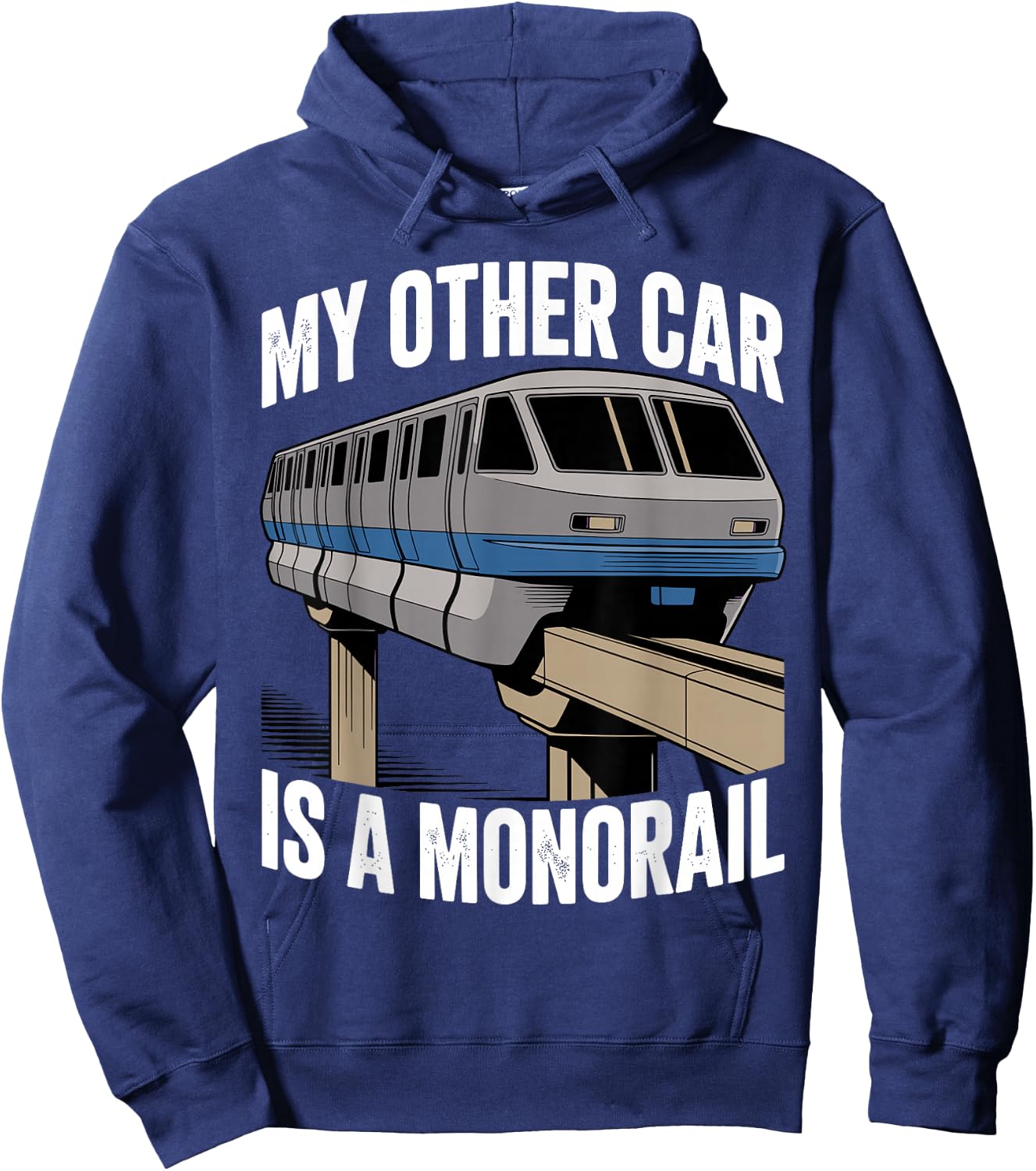 Funny Monorail Art Women Rail Lovers Monorail Fan Hoodie - Hoodie | Navy