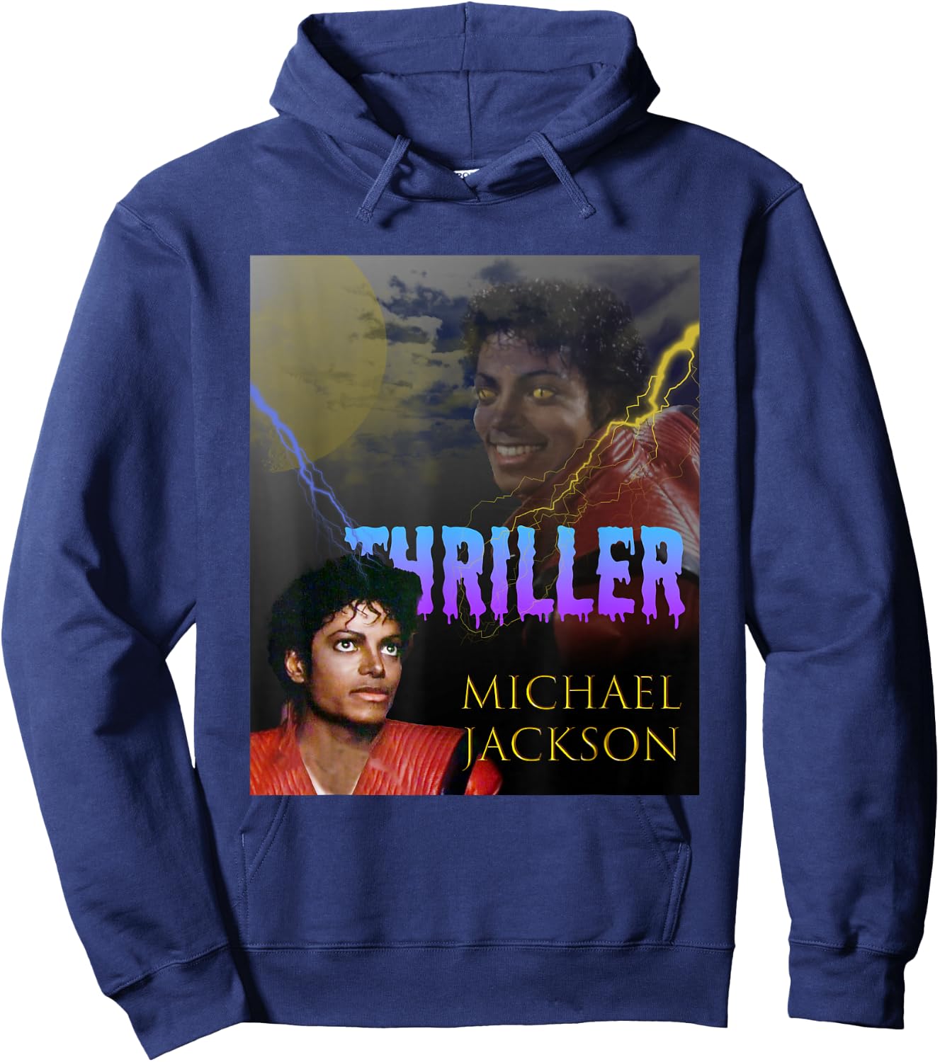 The King of POP MJ-067_Thriller , Erwachsene, Michael Jackson Fans, Pop Culture Enthusiasts, Various Ages, Schwarz, S Hoodie - Hoodie | Navy