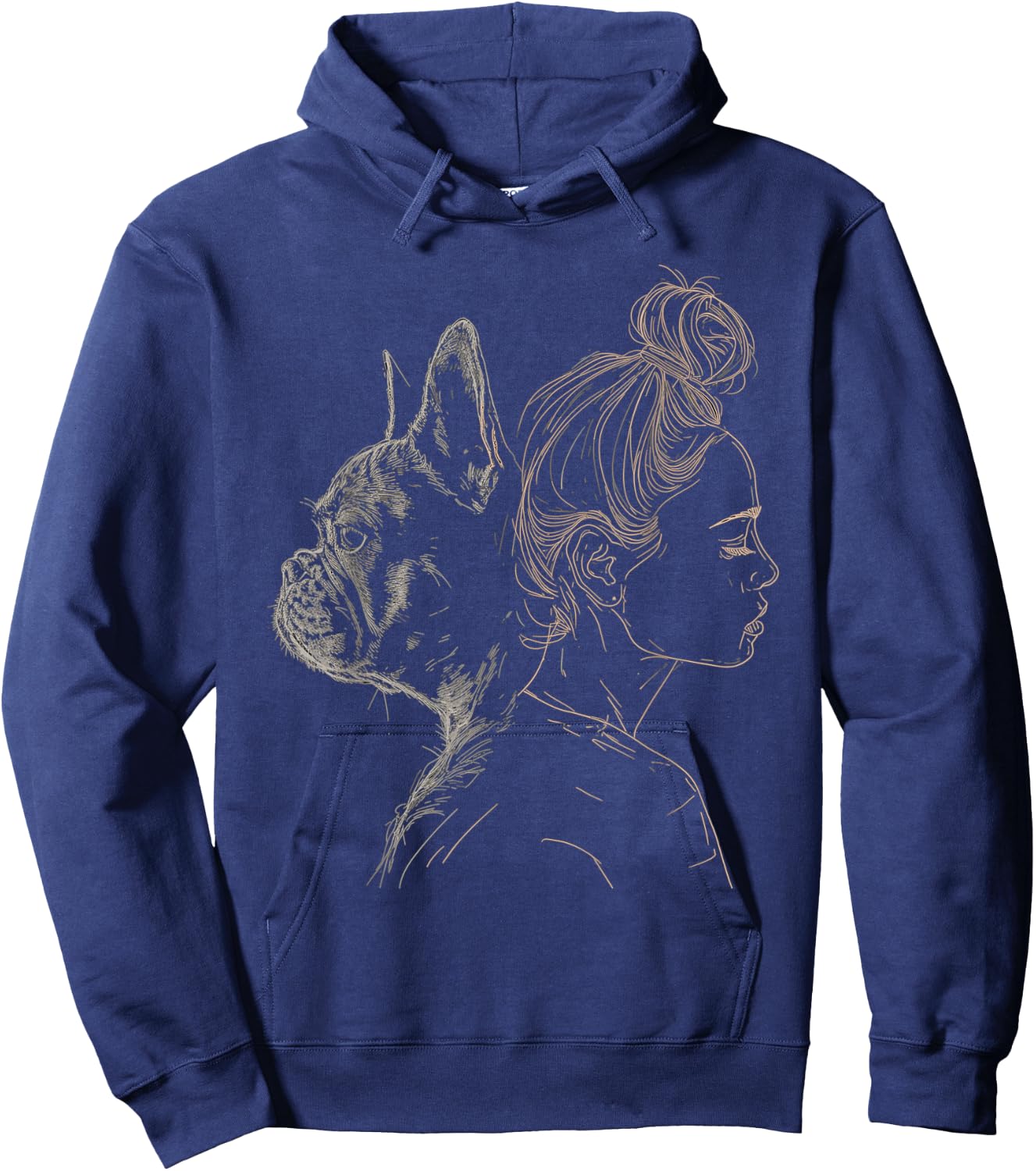 French Bulldog Mom Cute Frenchie Lover Mother's Day Women Hoodie - Hoodie | Navy