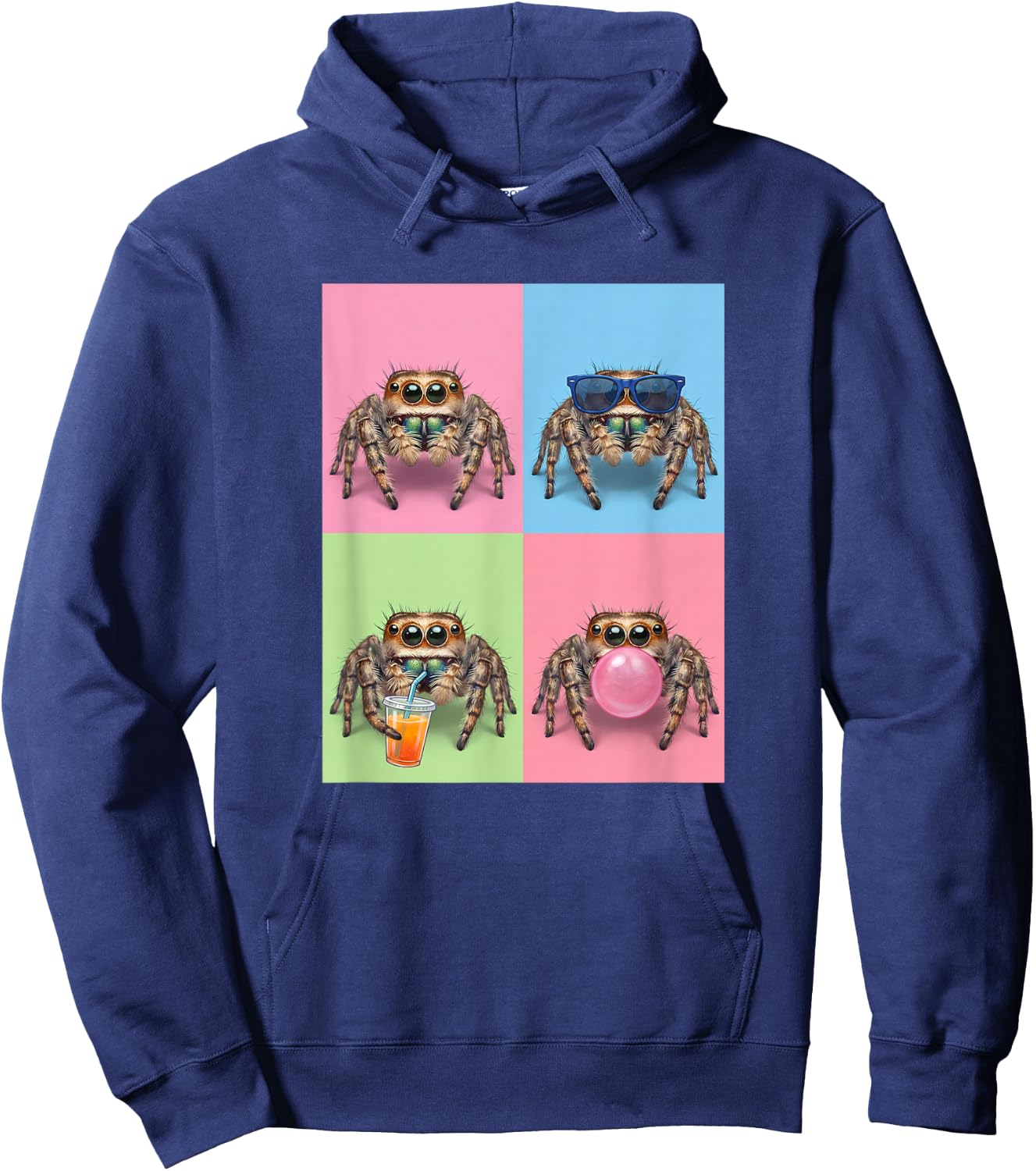 Jumping Spiders Funny Jumping Spider Hoodie - Hoodie | Navy