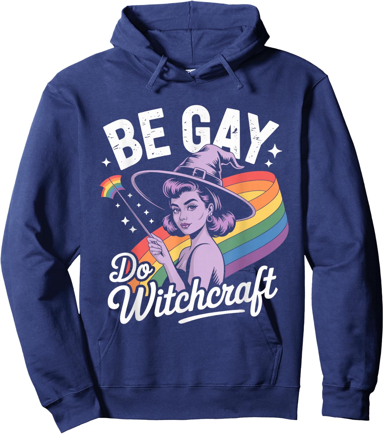 Be Gay Do Witchcraft Witch Halloween Costume LGBT Lesbian Hoodie - Hoodie | Navy