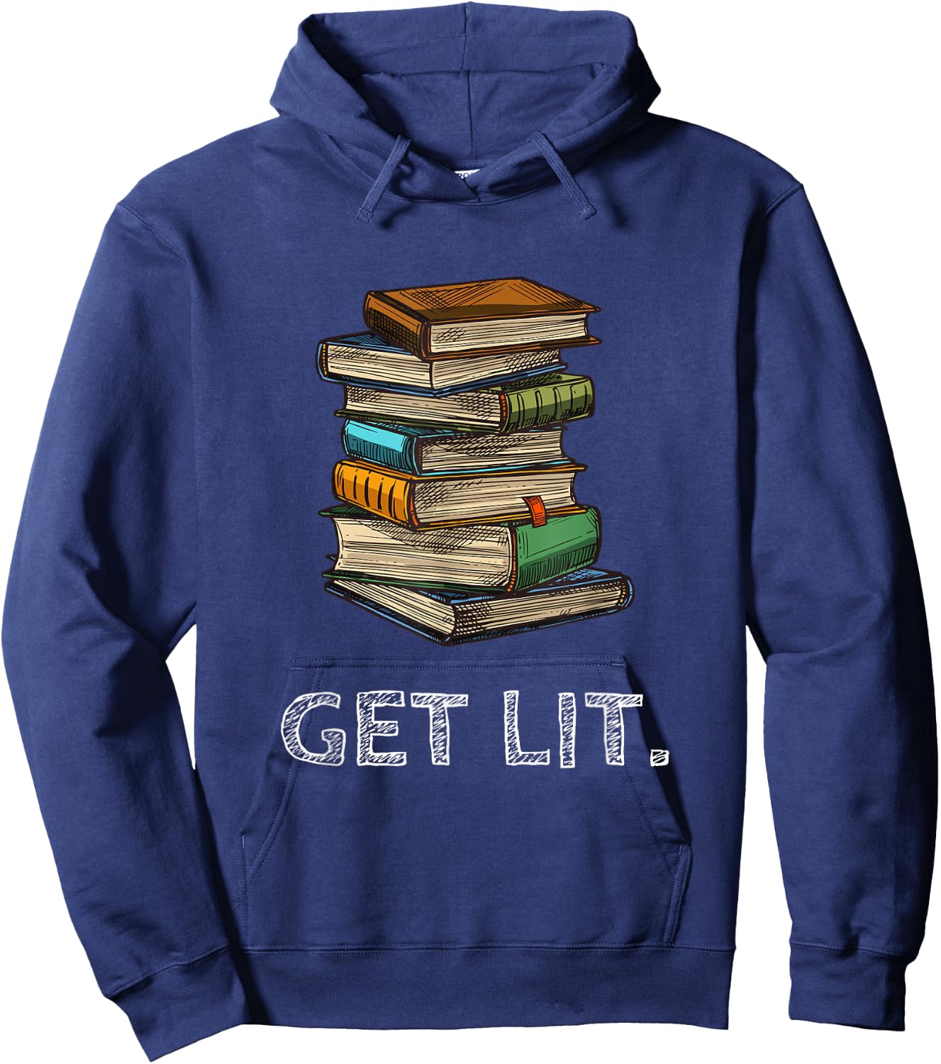Get Lit Book Funny Book Lover Meme Reading Books Bookworm Hoodie - Hoodie | Navy