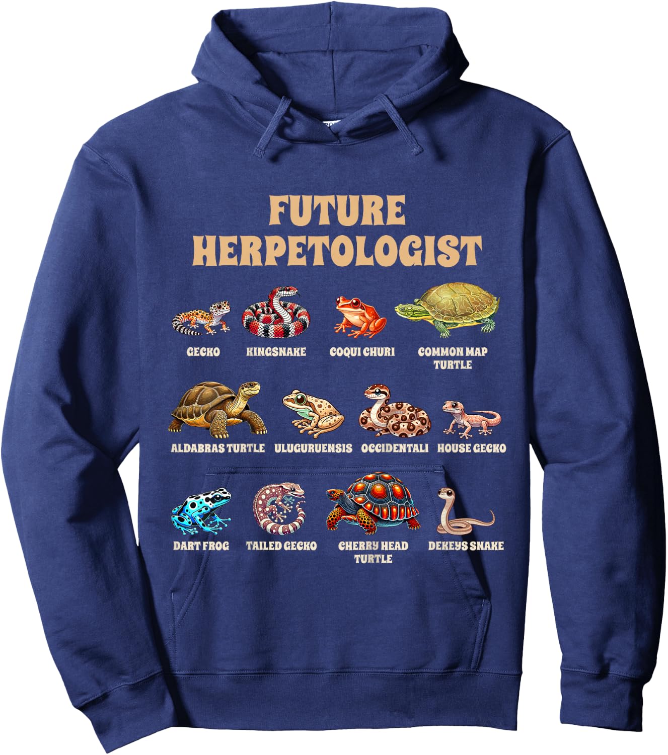 Kids Lizard Lover Reptile Lover Herpetology Future Herpetologist Hoodie - Hoodie | Navy