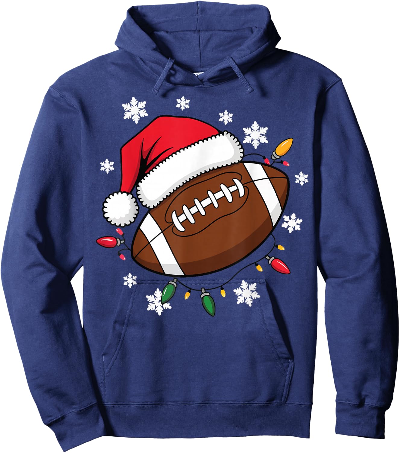 Football Christmas Hoodie - Hoodie | Navy