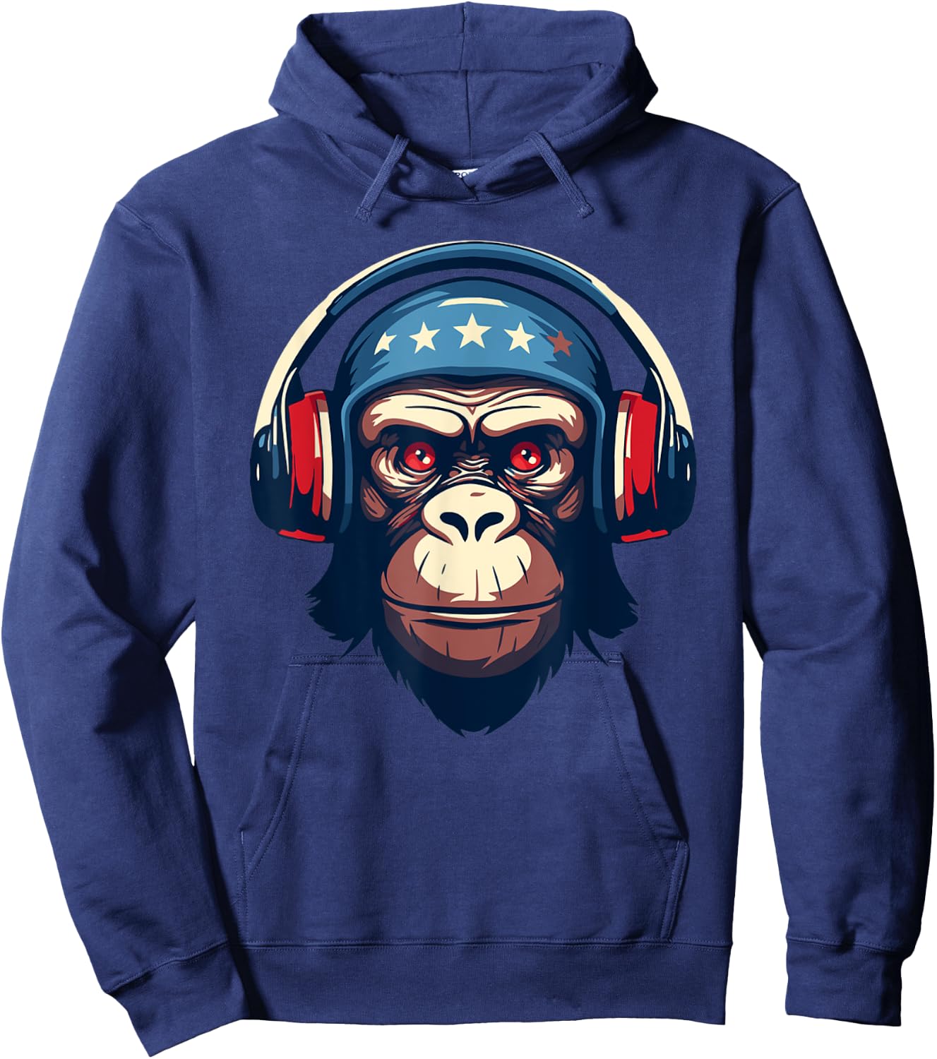 DJ Mad Monkey Ape Chimp Mix Club Music Headphones Dancing Hoodie - Hoodie | Navy