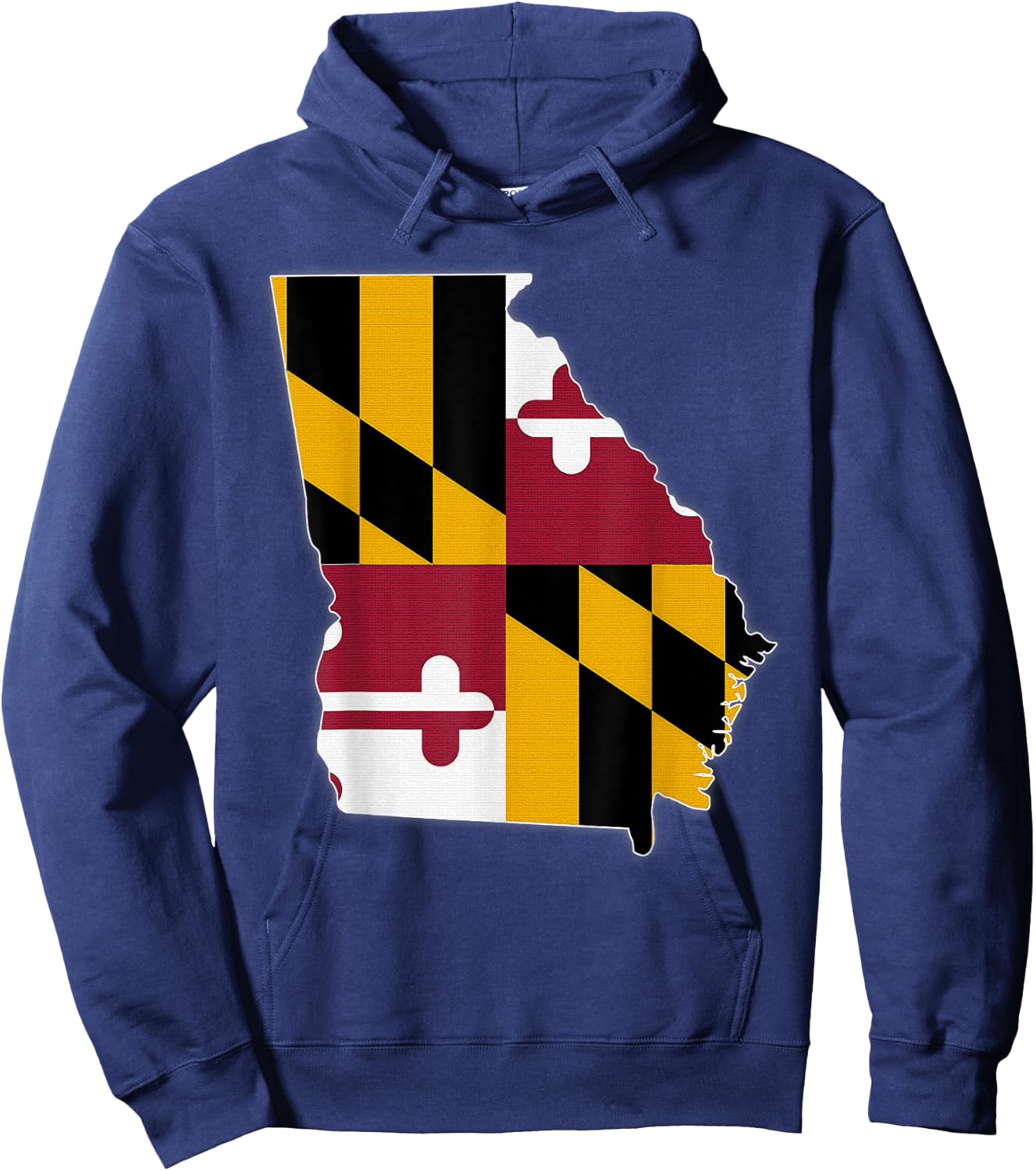 GEORGIA STATE MAP MARYLAND MD Flag Roots Men Women Gift Hoodie - Hoodie | Navy