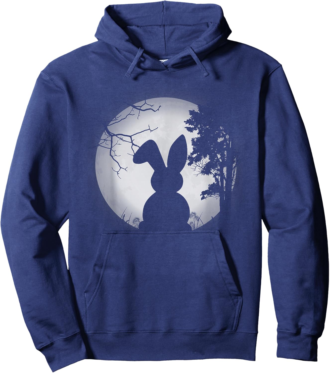 Cute Design Rabbit And Moon Rabbit Lover Men Women Hoodie - Hoodie | Navy