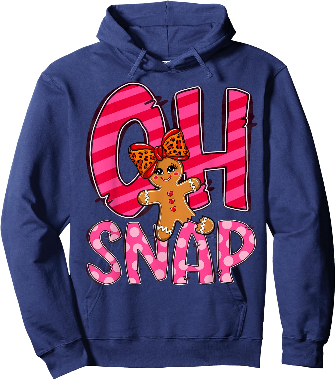 Oh Snap Gingerbread Cute Christmas Cookie Baking Team Hoodie - Hoodie | Navy