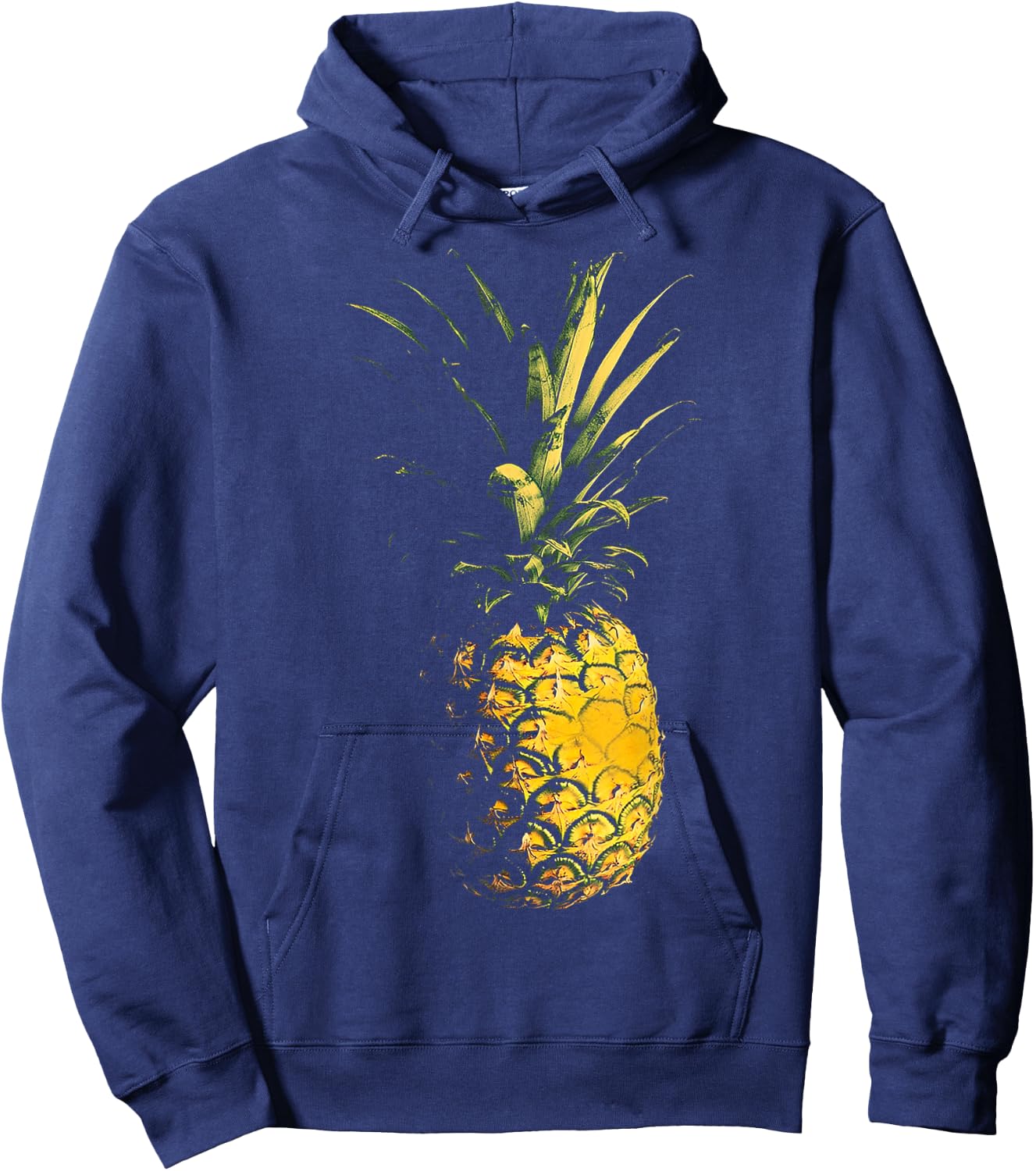Graphic Art Pineapple Fruit Pineapple , Black, S Hoodie - Hoodie | Navy