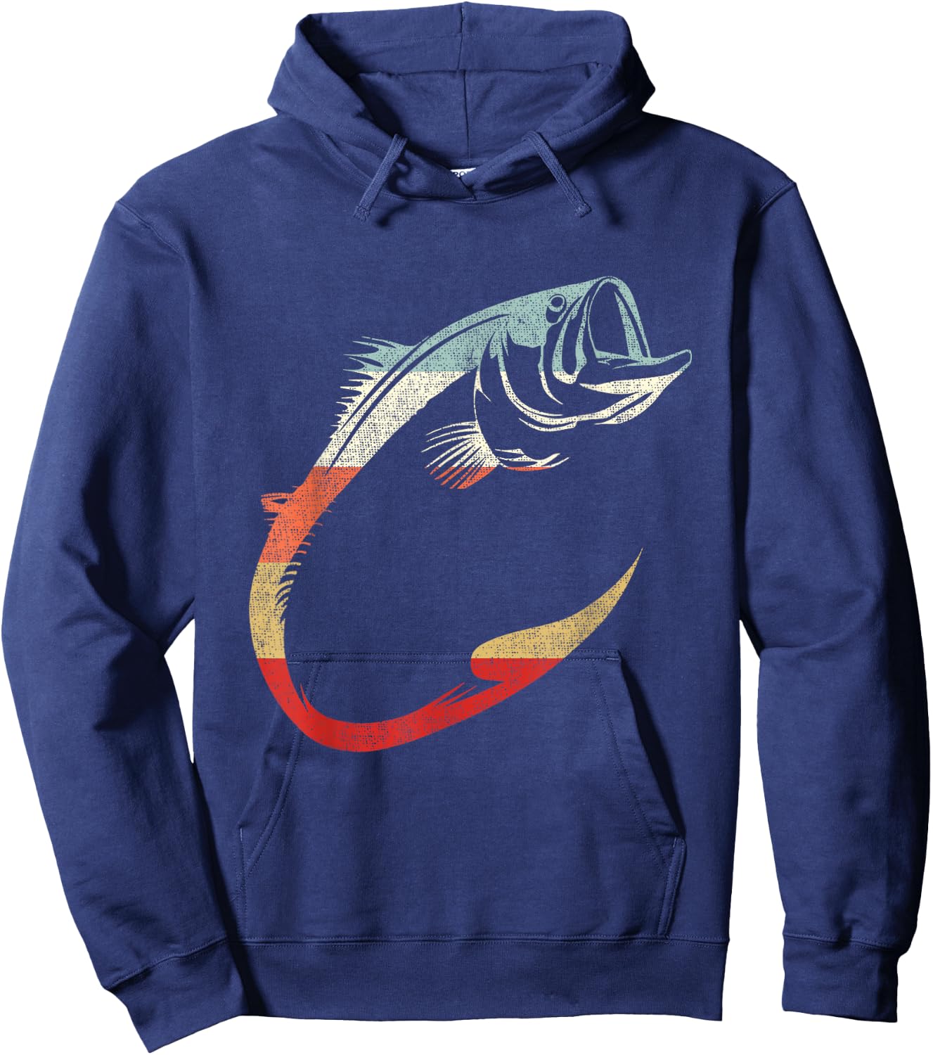 Minimal Cool Fish Hook Art for Unique Fishing Lovers Hoodie - Hoodie | Navy