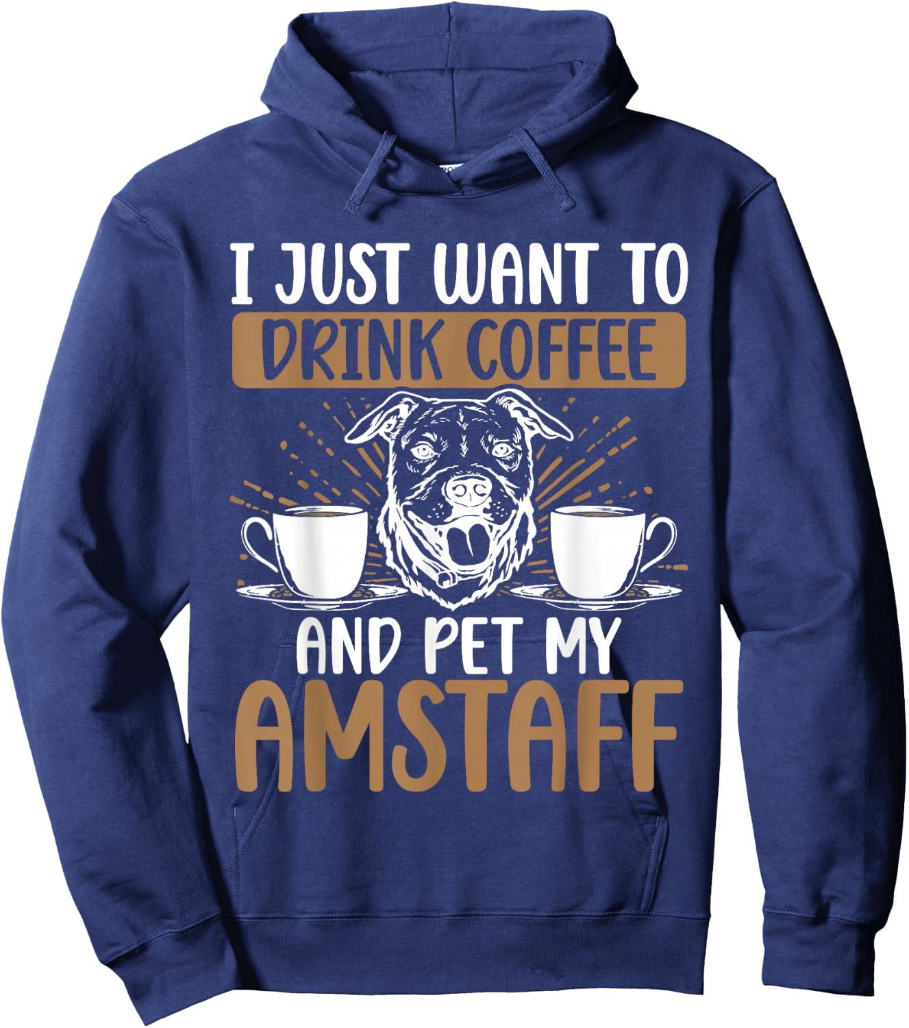Amstaff Dog Bully American Staffordshire Terrier Hoodie - Hoodie | Navy