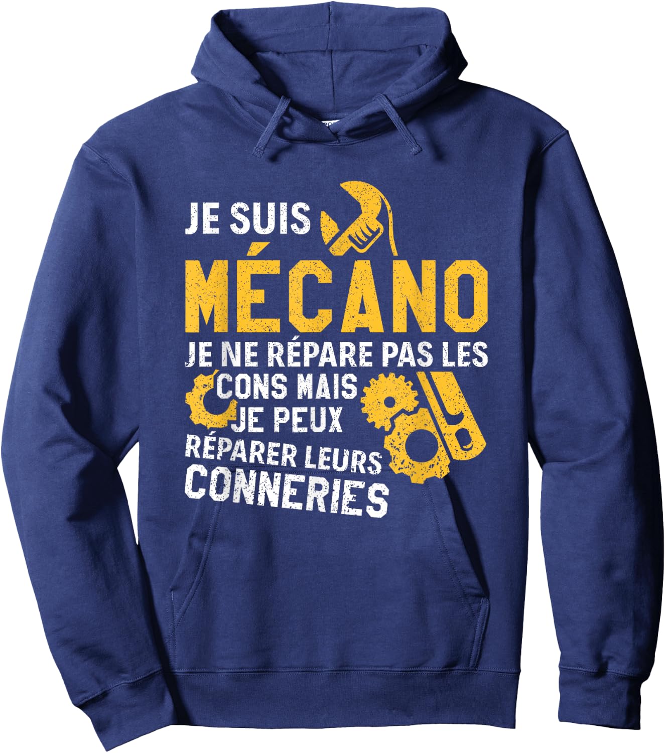 Gift mechanic garage mechanic humour car quote , Black Hoodie - Hoodie | Navy